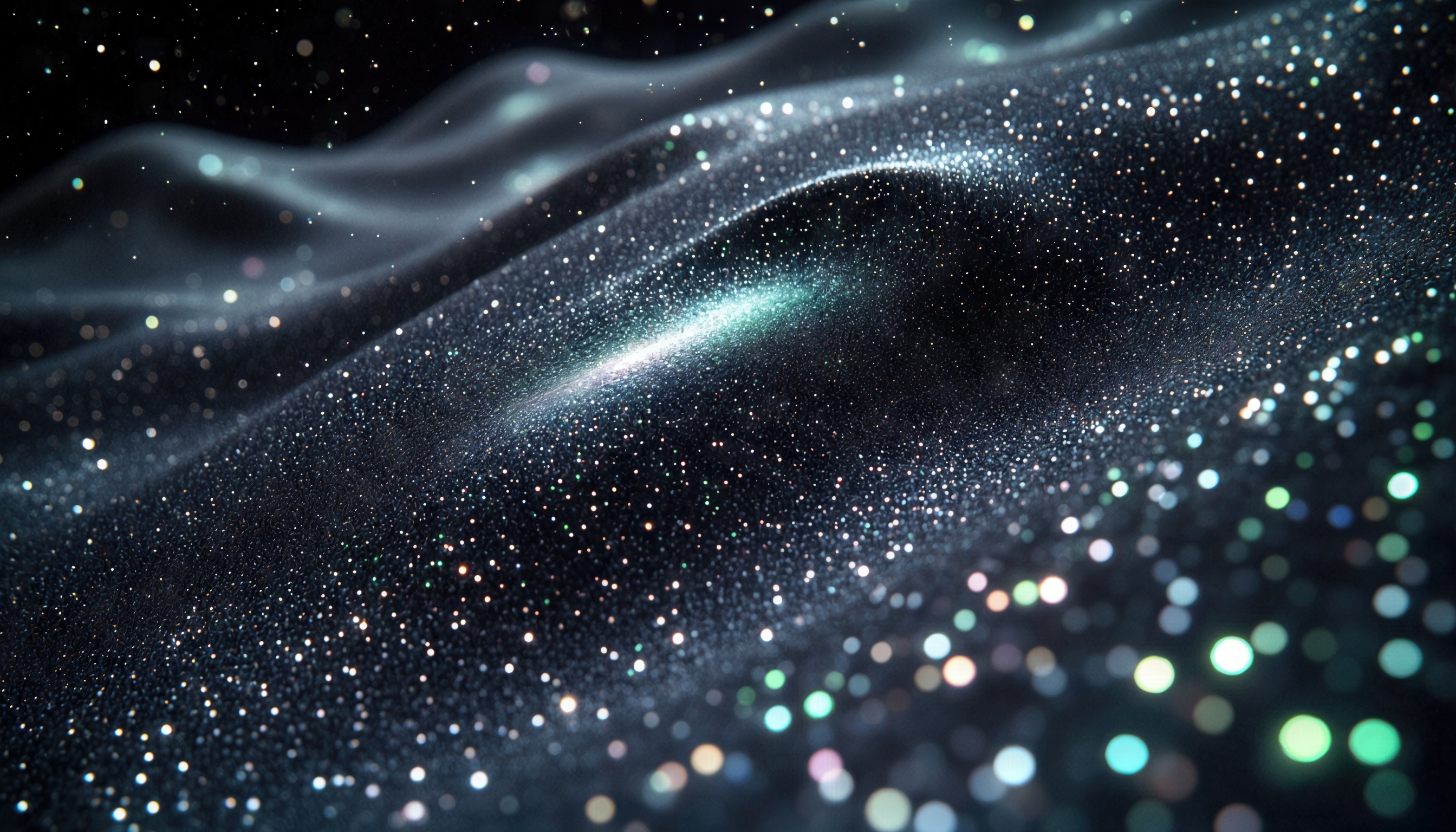 Абстрактный фон с эффектом боке и световыми точками.