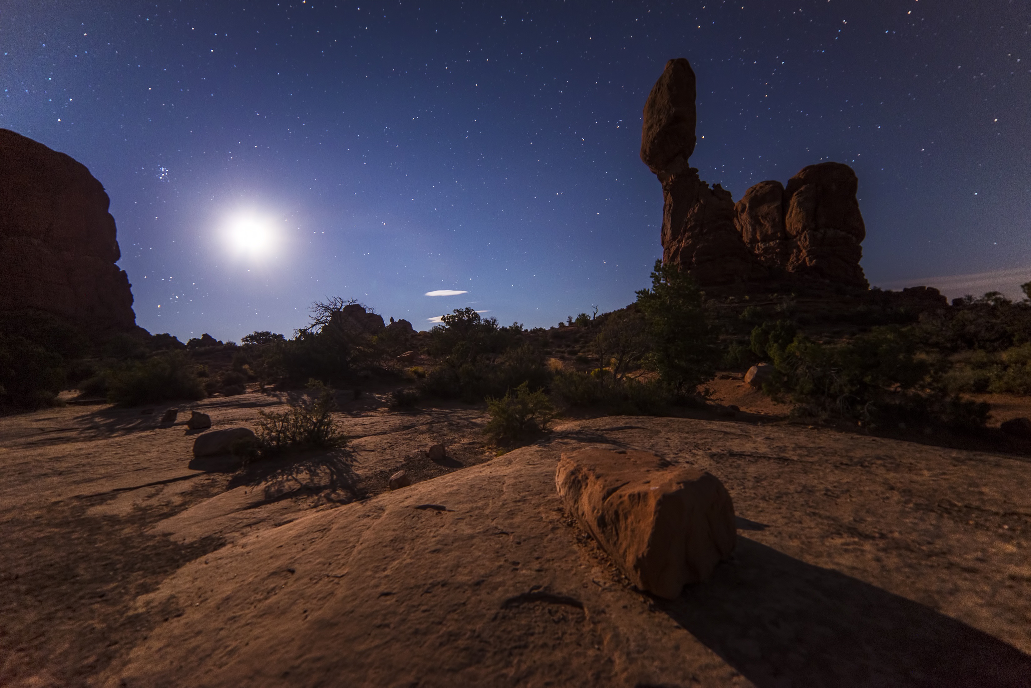 Free photo Desert landscape at sunset