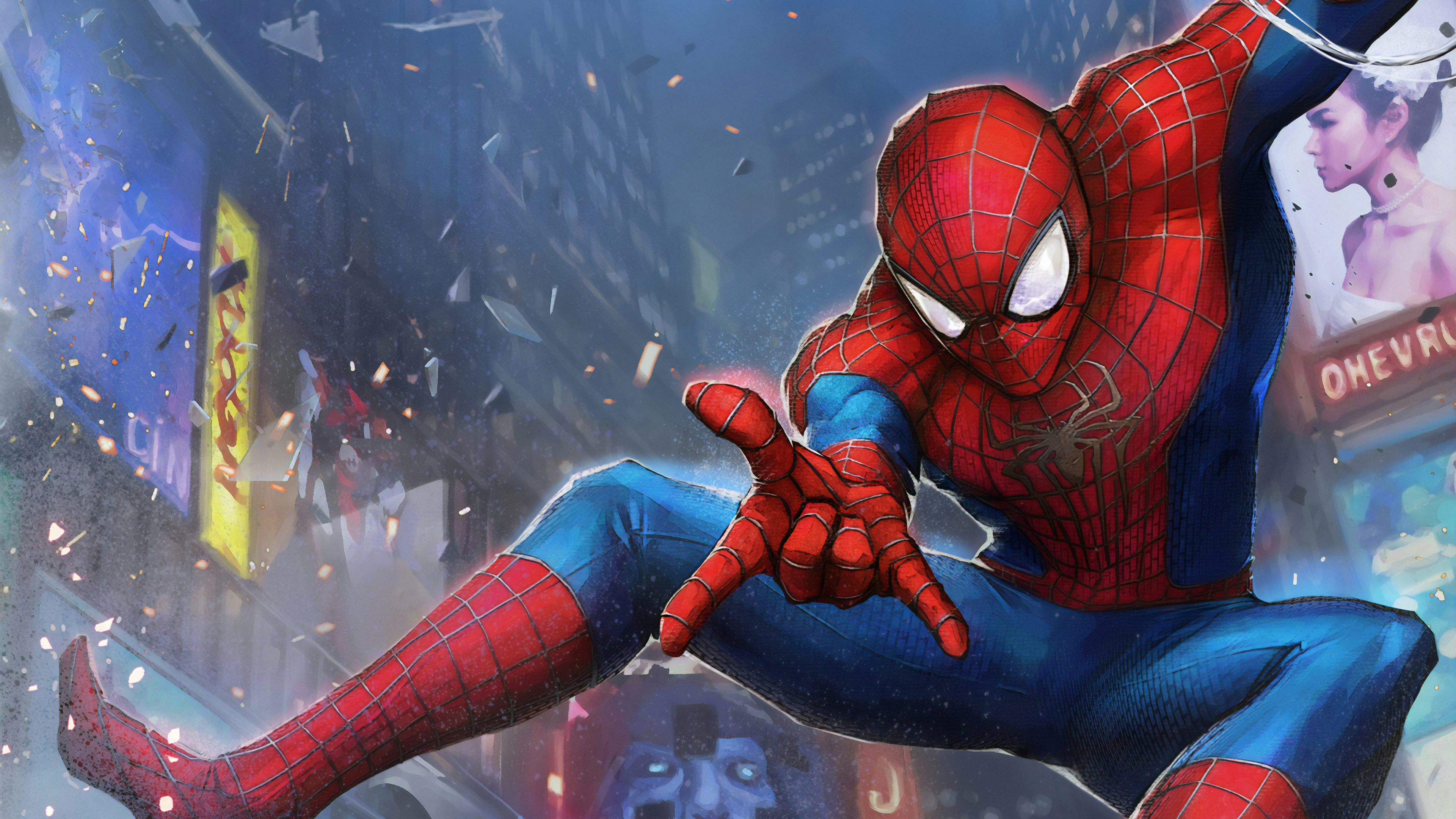 Wallpapers spider man superheroes artwork on the desktop