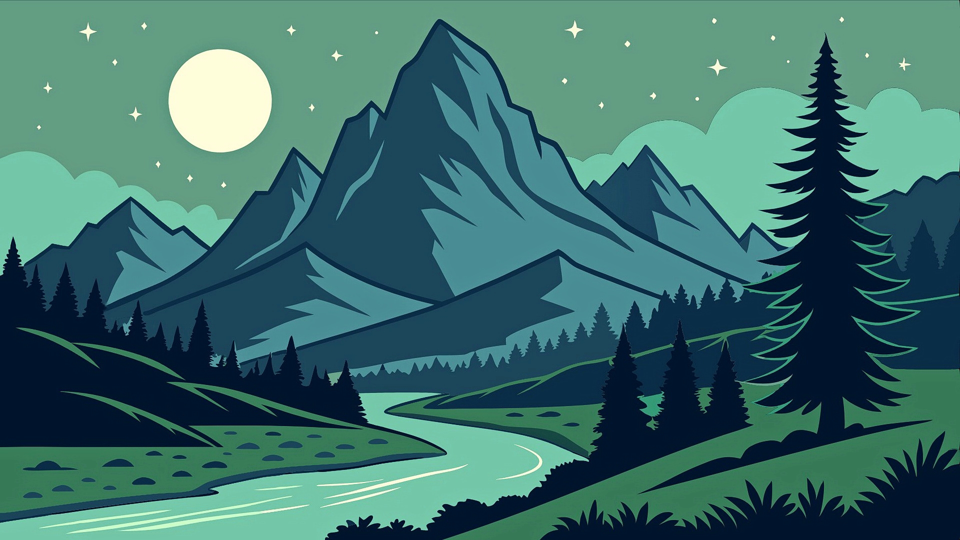 Бесплатное фото Минималистический пейзаж эпизод девятый