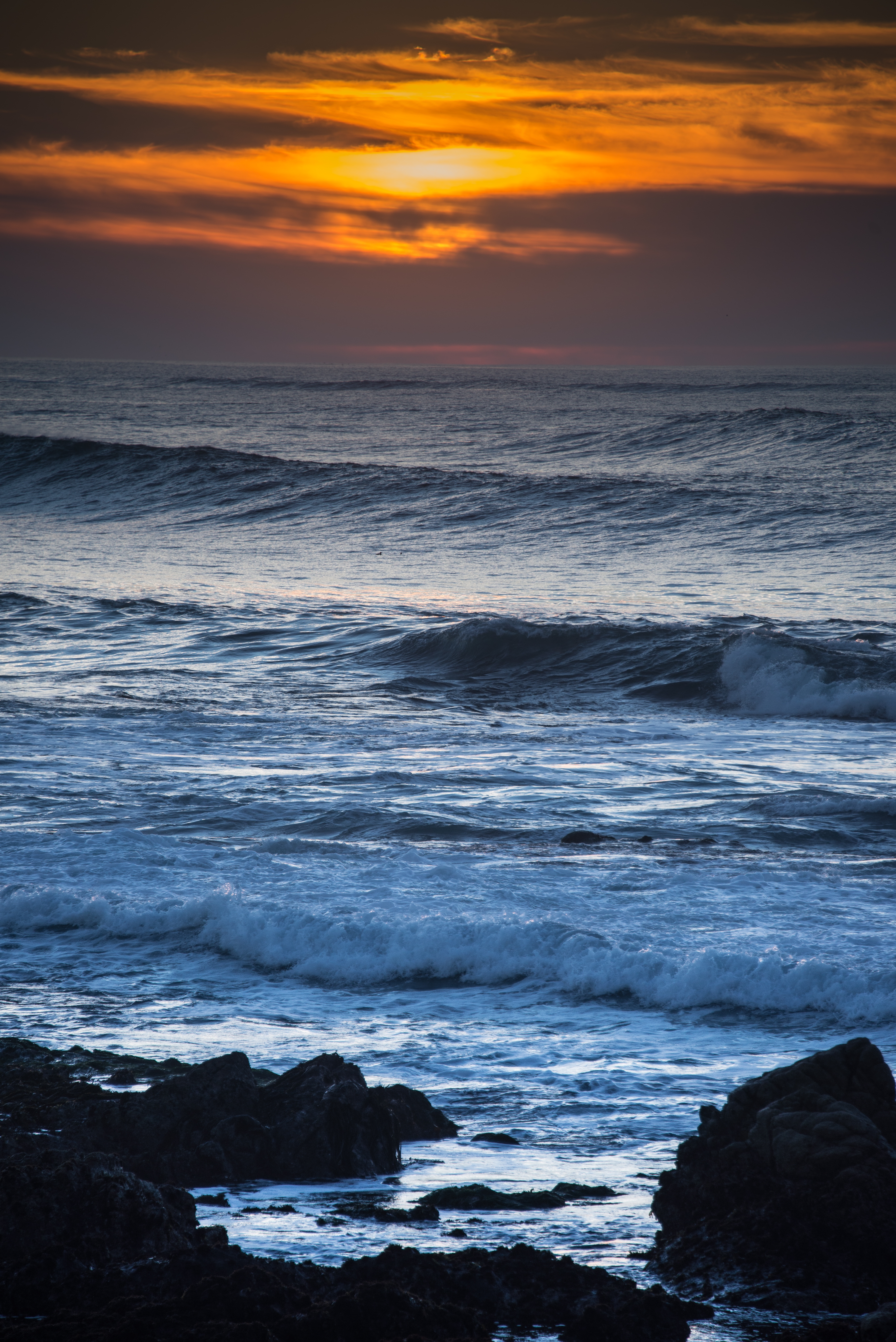 Wallpapers sunset horizon ripples on the desktop