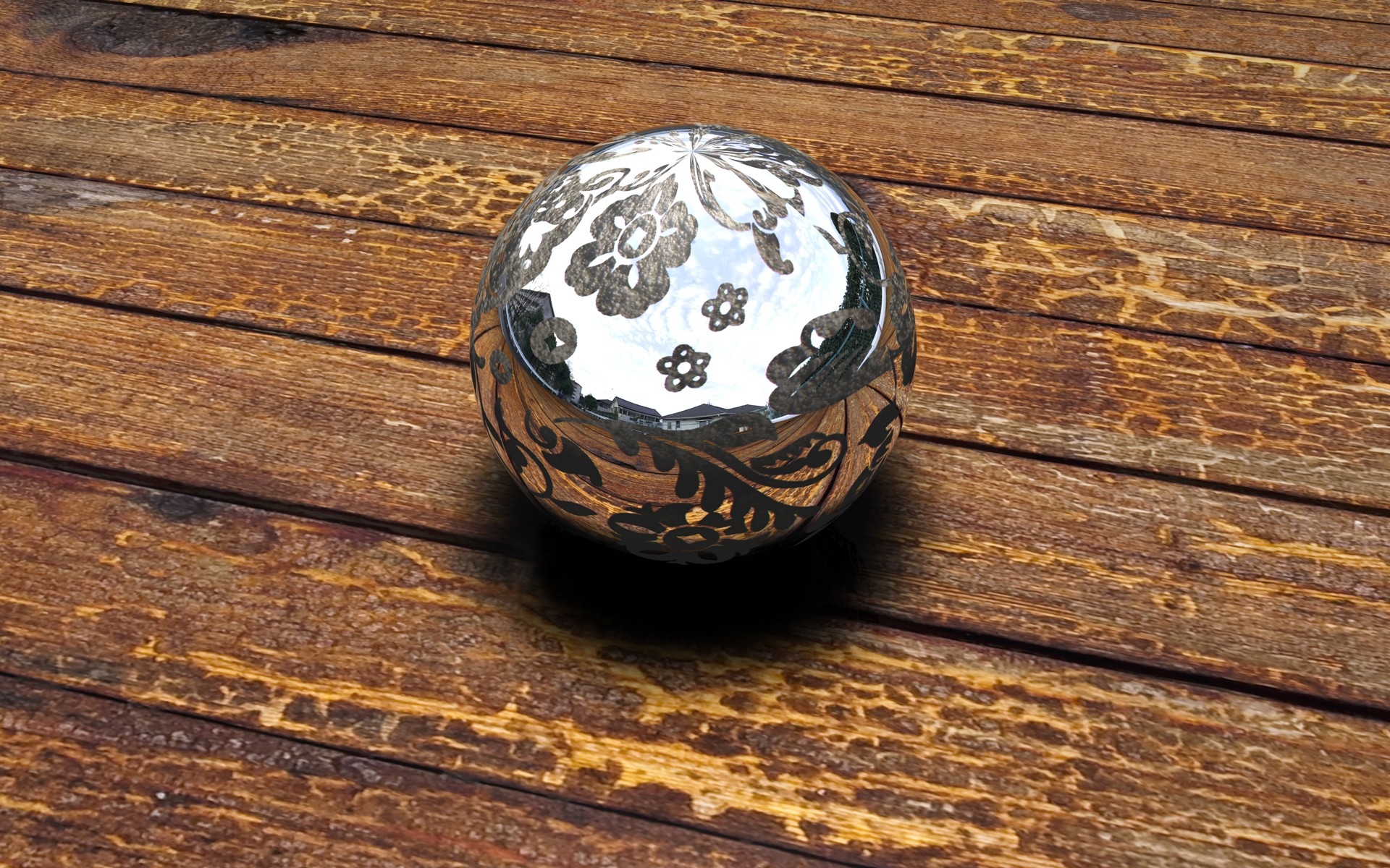 Wallpapers ball metal pattern on the desktop