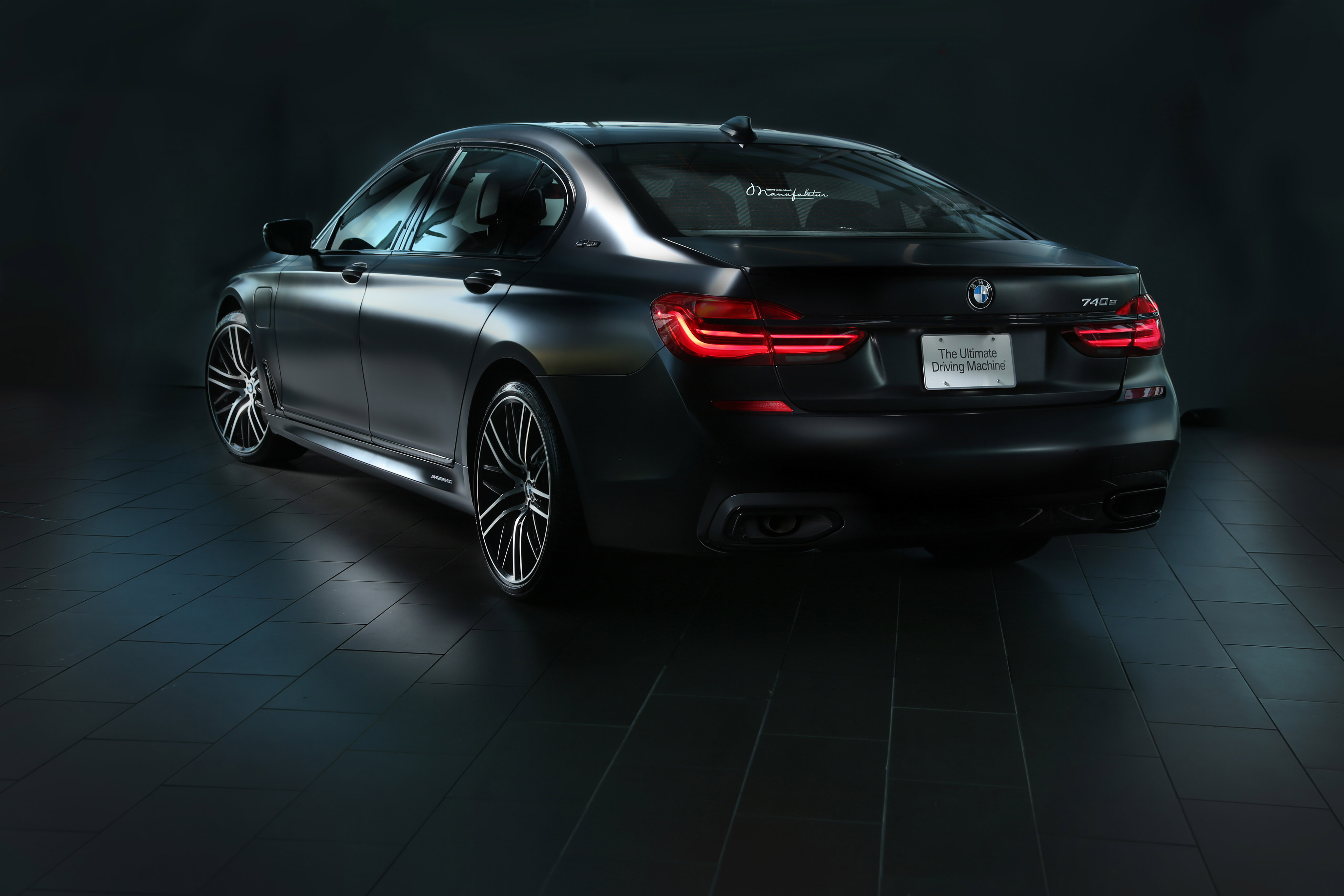 Wallpapers BMW 740 E 2017 cars view from behind on the desktop