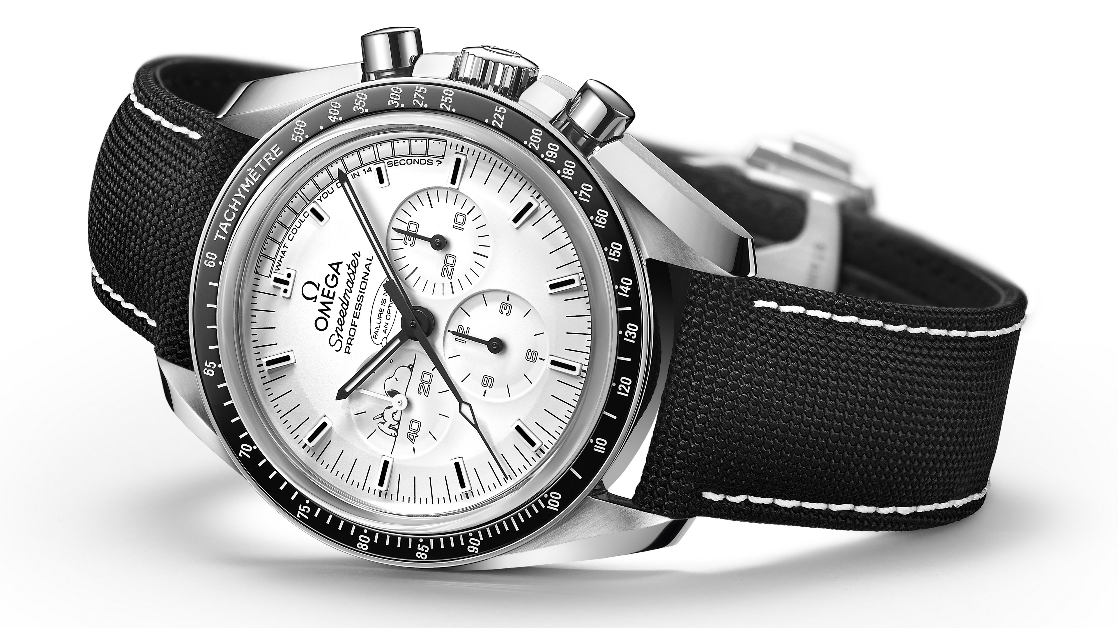 Free photo Omega wristwatch on white background