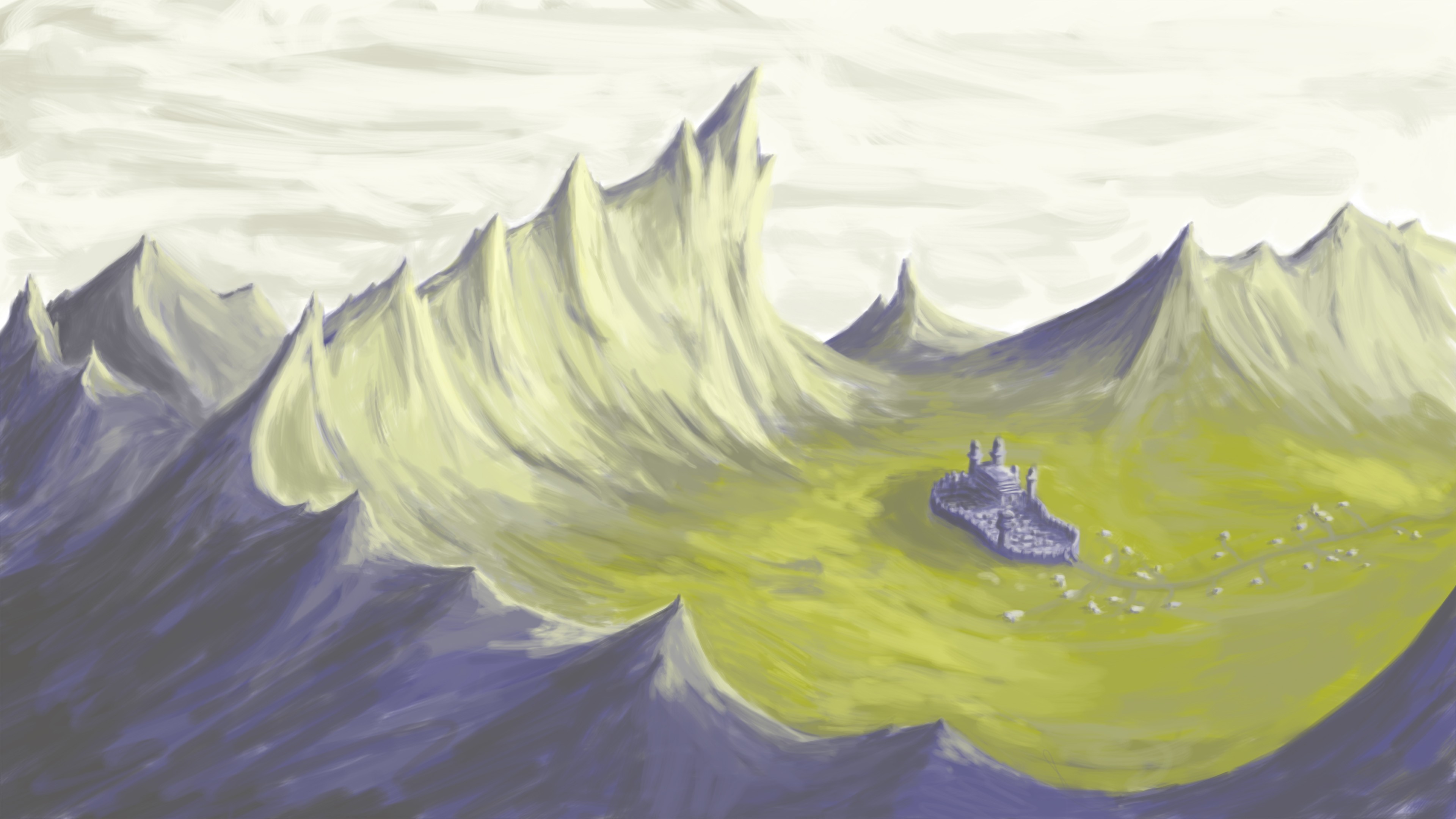 Обои чертеж отражение цветок на рабочий стол