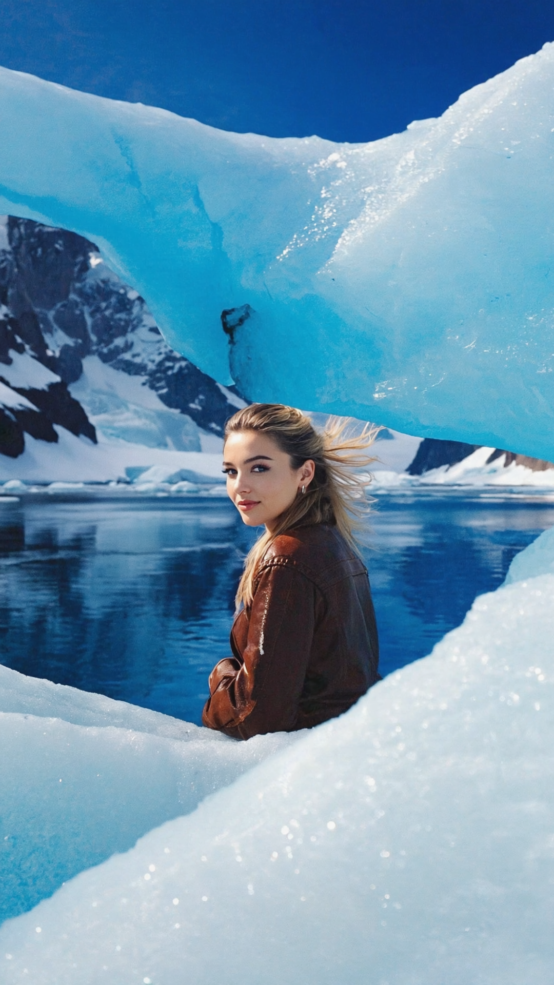 Free photo The girl among the ice