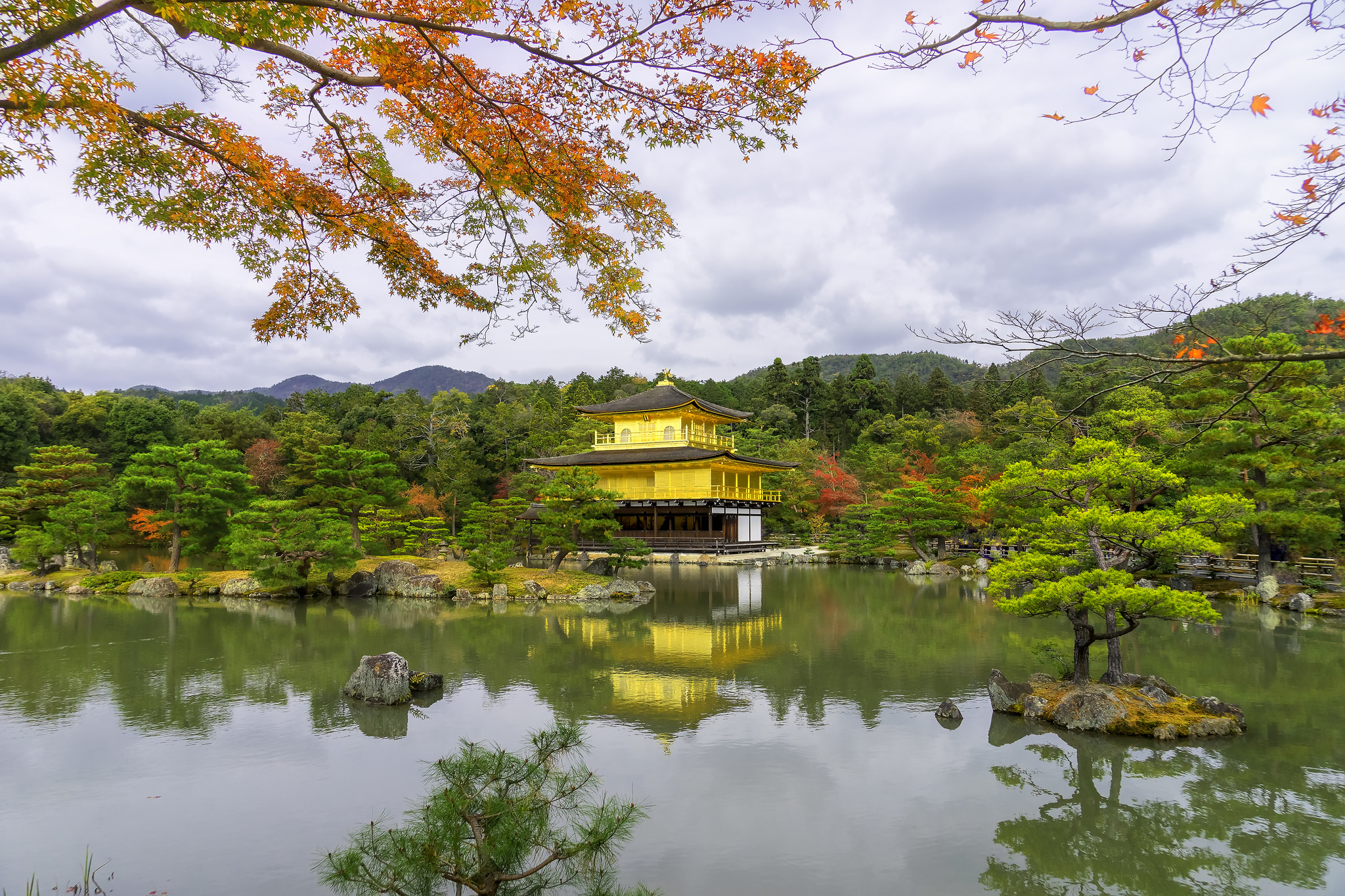 Wallpapers Kinkakuji Temple Kinkakuji Golden Pavilion Japan on the desktop