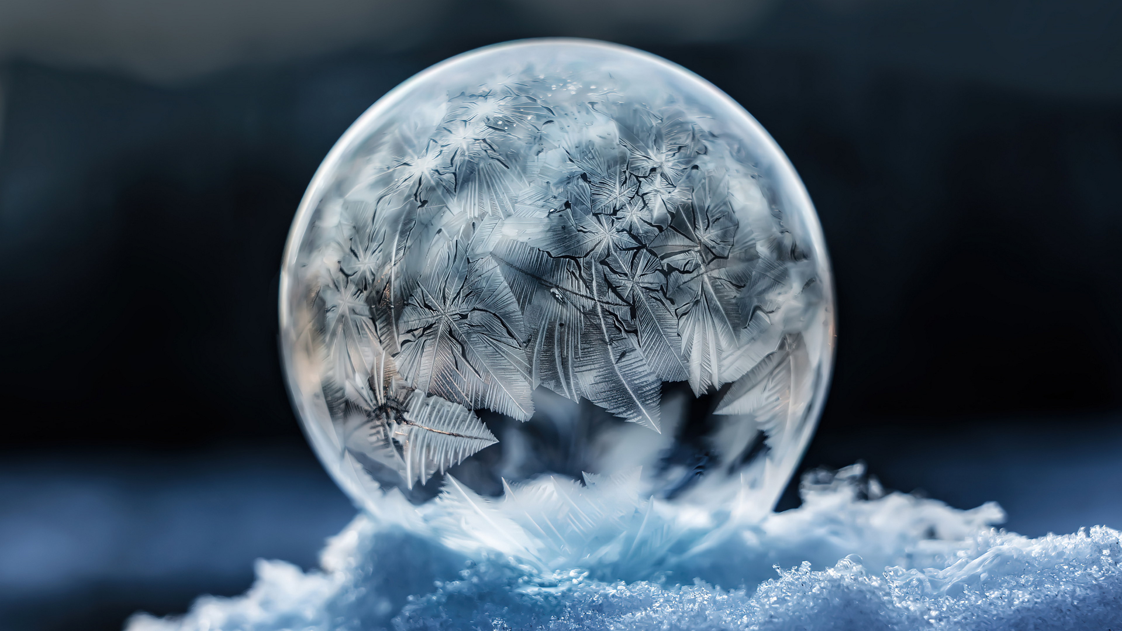 Free photo Round ice crystal