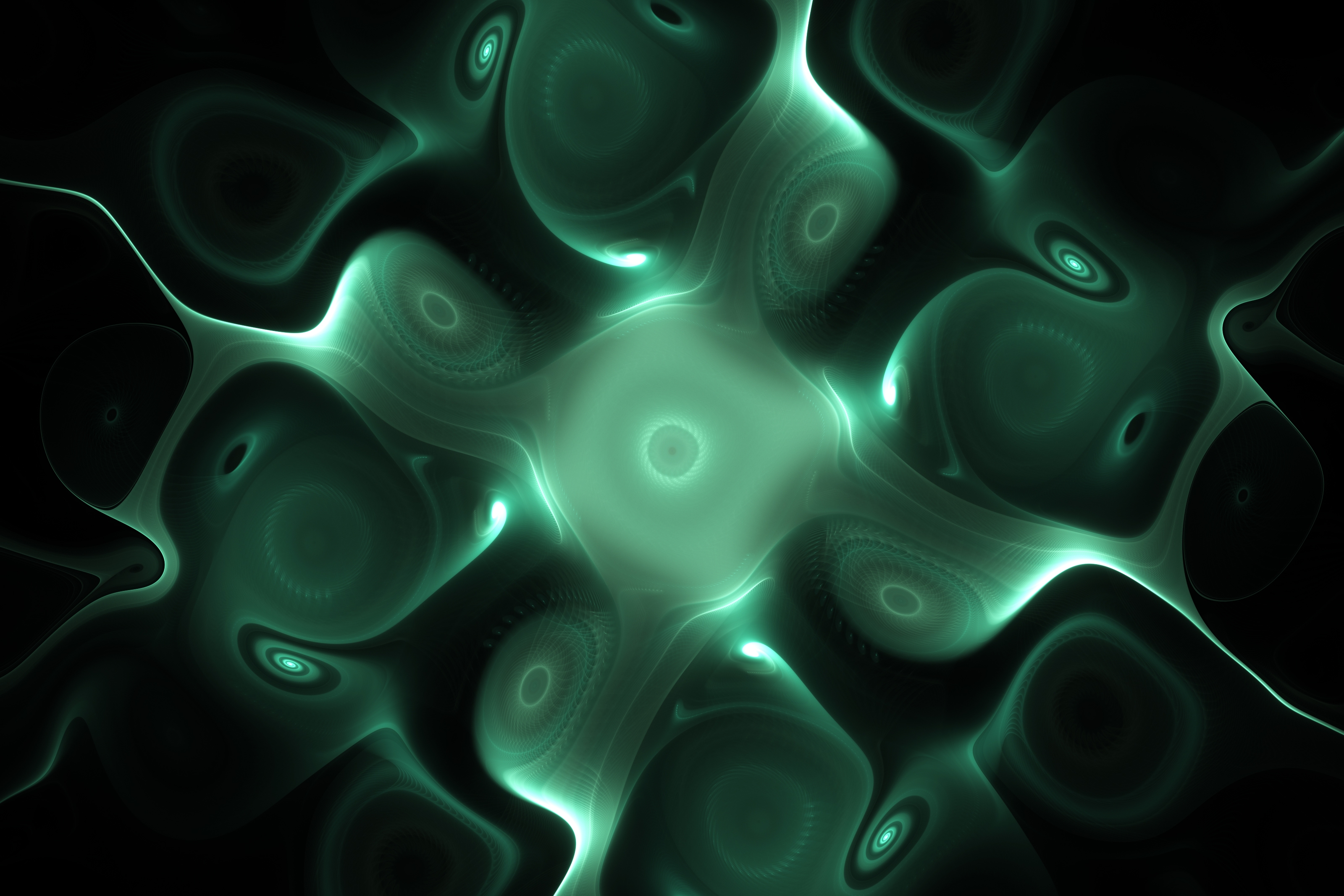 桌面上的壁纸分形 风浪 绿化