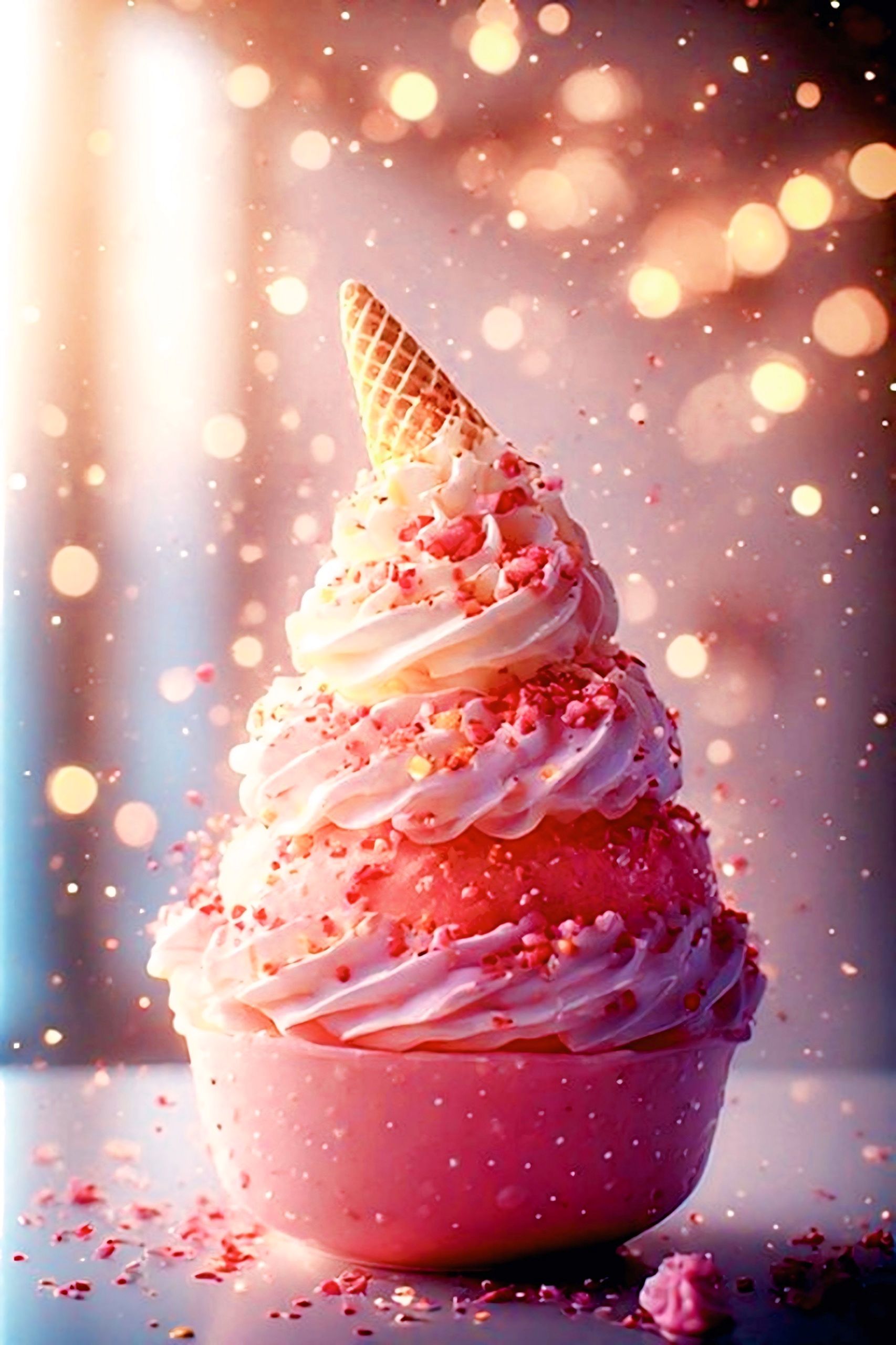 Free photo Beautiful ice cream in a bowl.