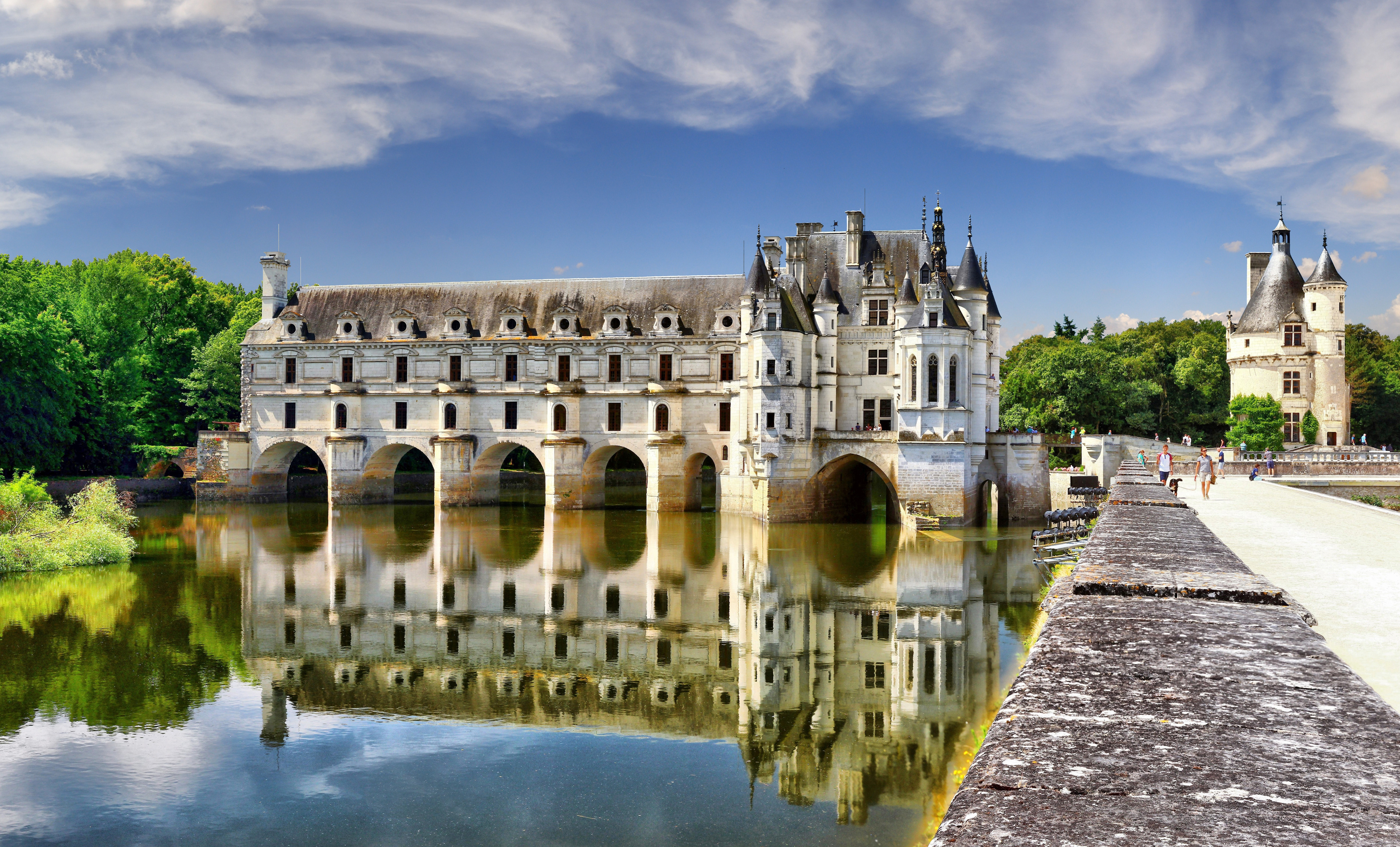 Wallpapers pond France castles France on the desktop