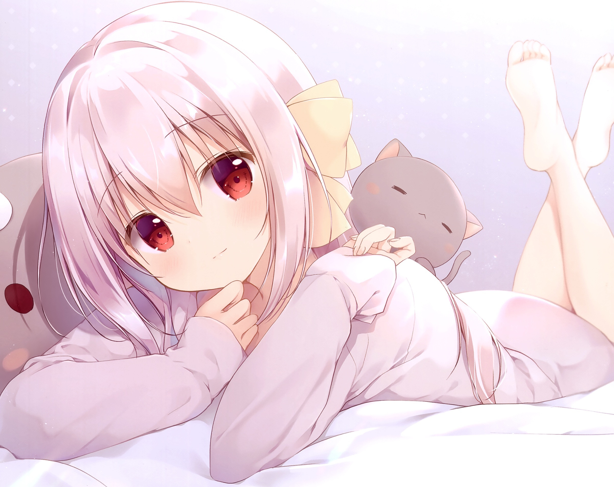 Wallpapers cute blush lying on the desktop