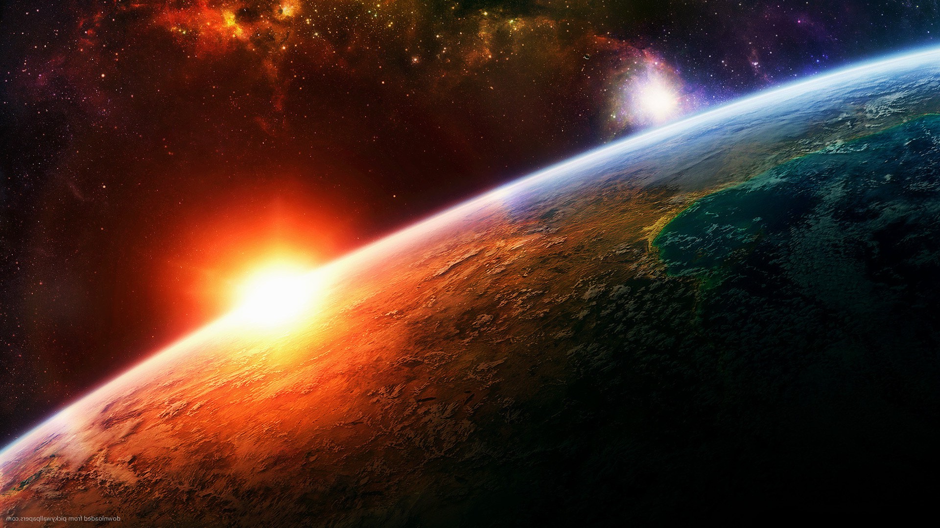 桌面上的壁纸星系 空间 星空