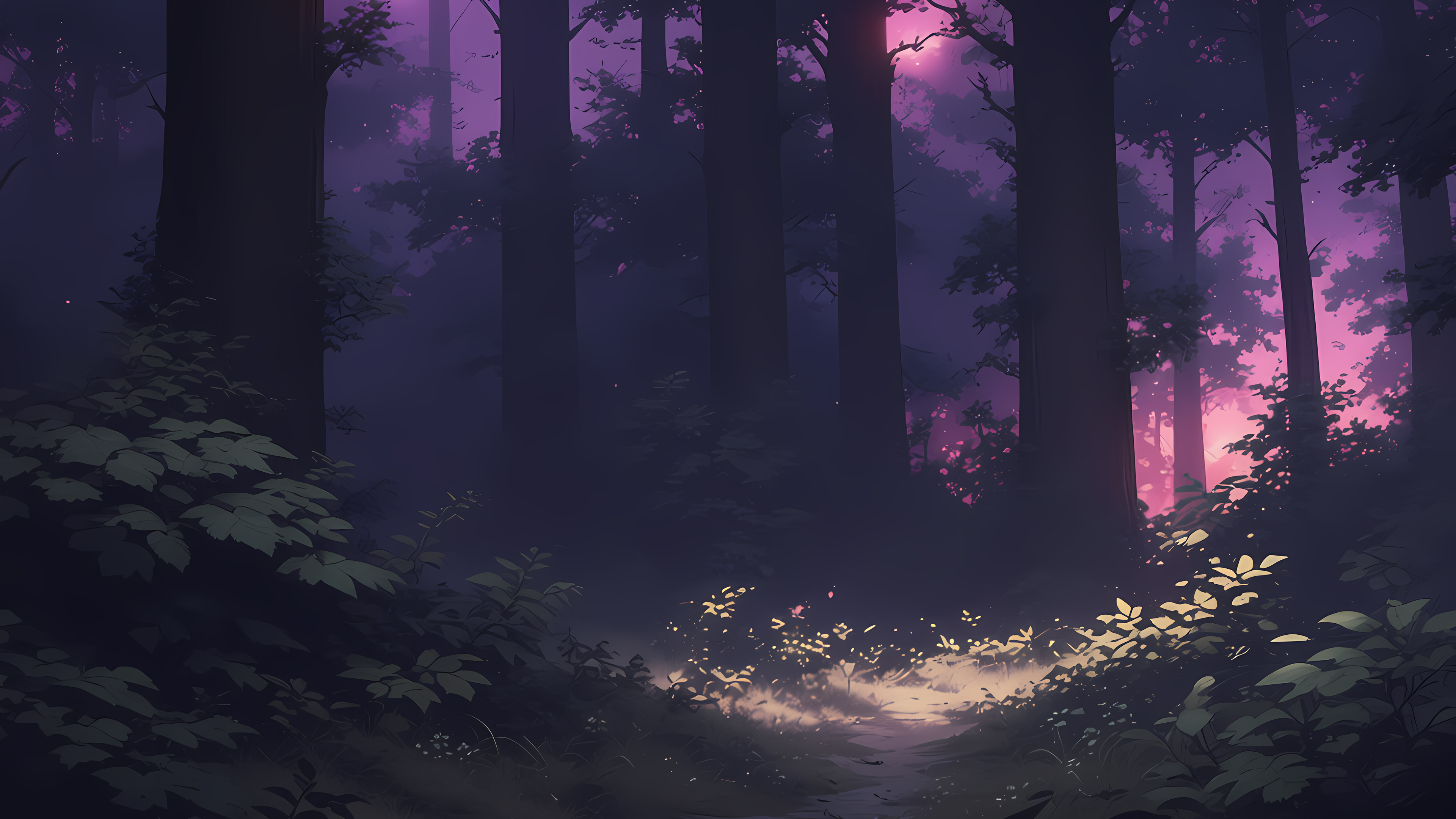 Бесплатное фото Ночной Лес