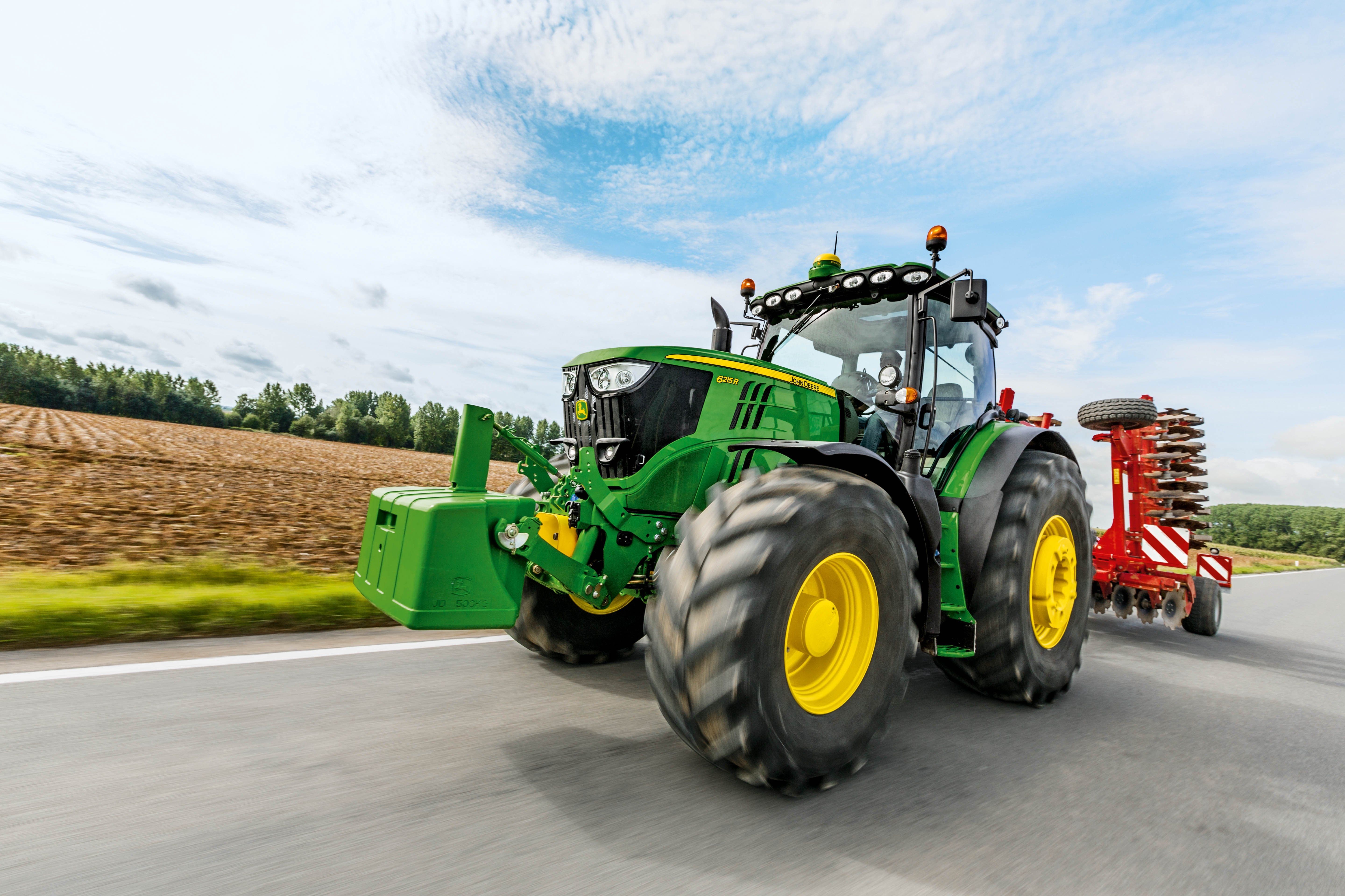 Free photo Agricultural green tractor