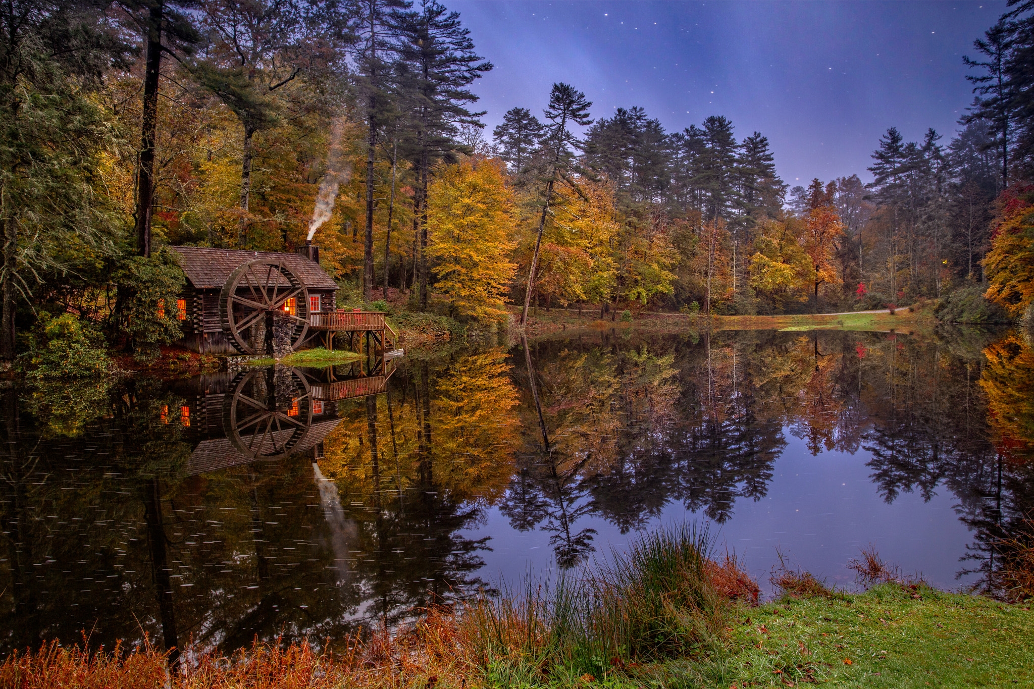 Wallpapers pond water mill lake on the desktop