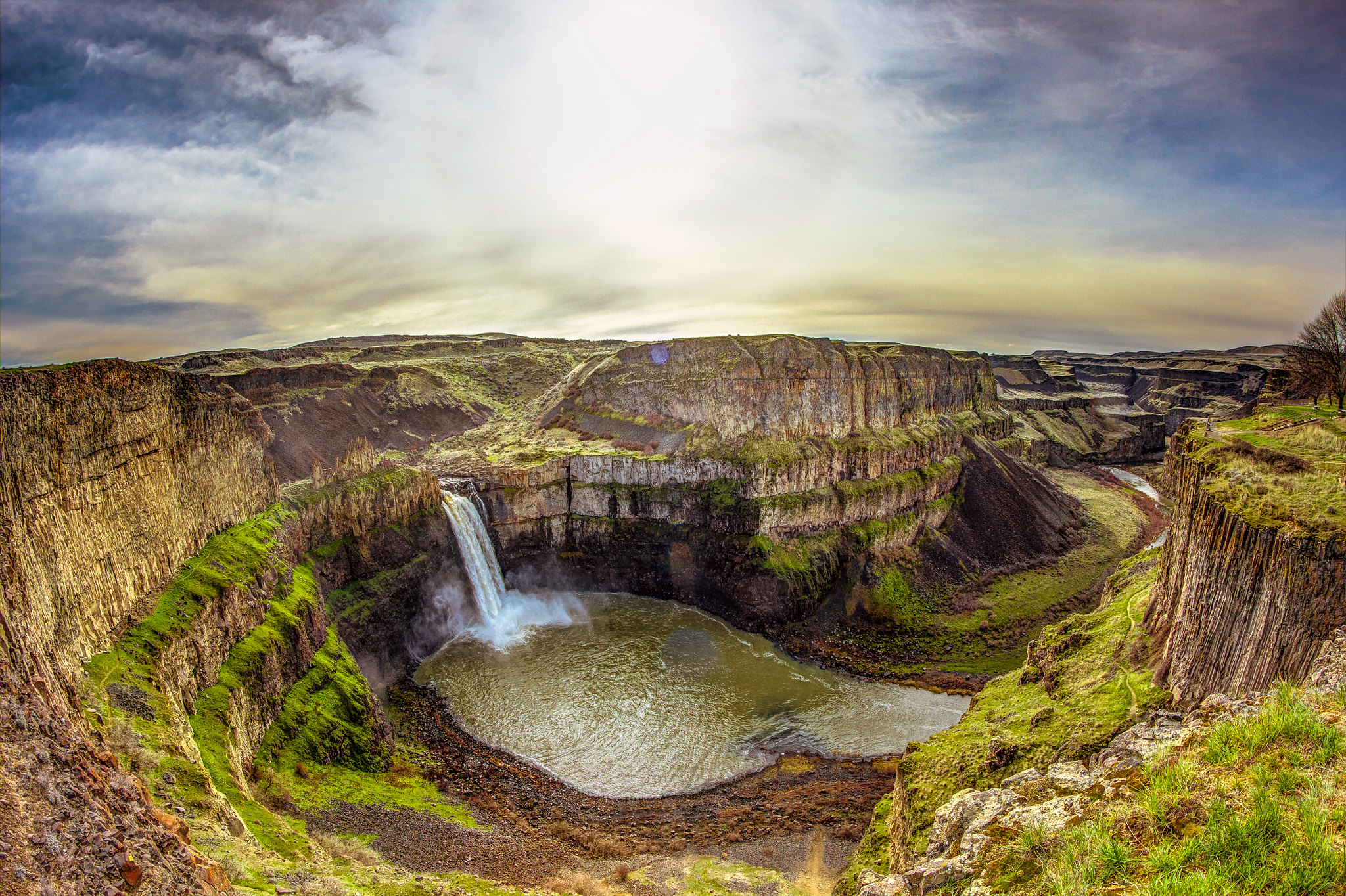 Обои природа Palouse Falls State Park пруд на рабочий стол