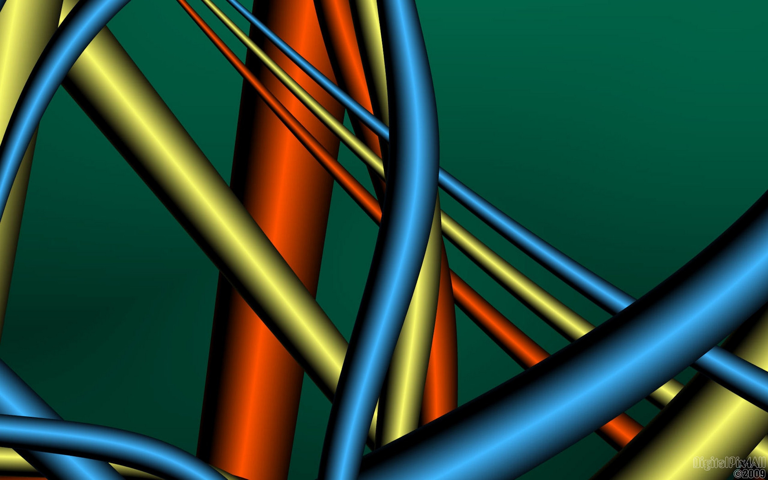 Обои абстракция зелёный круг на рабочий стол