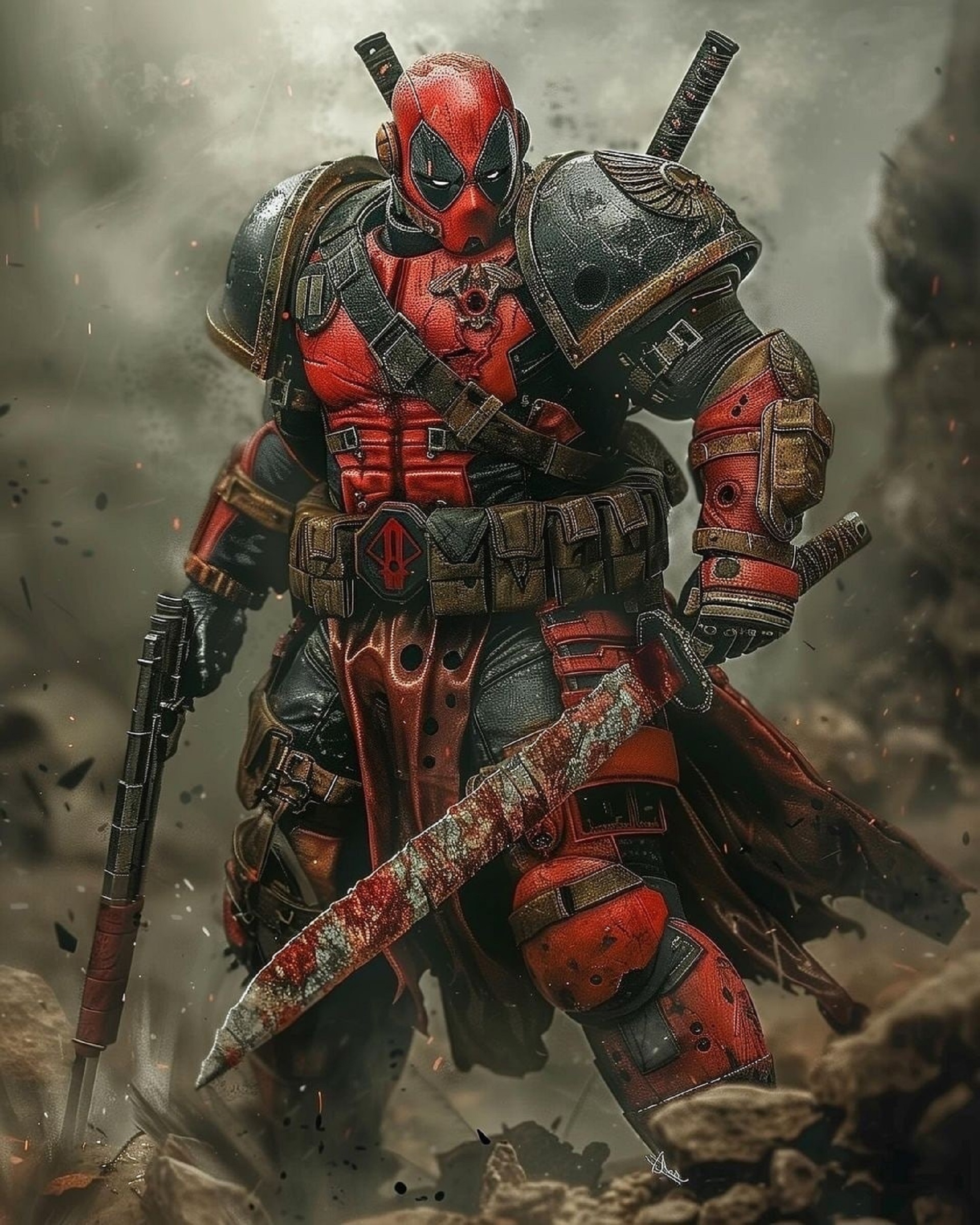 Free photo Deadpool with a sword