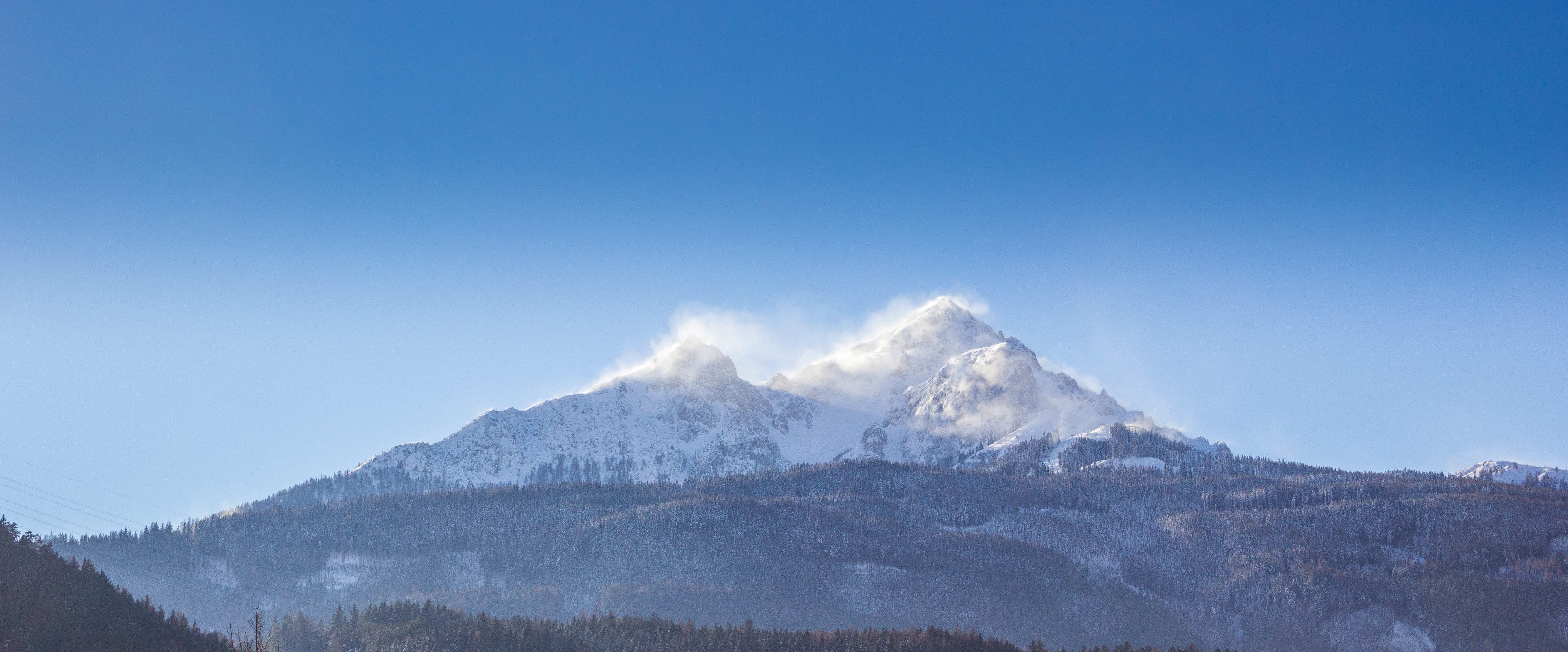 Wallpapers mountain snow winter on the desktop