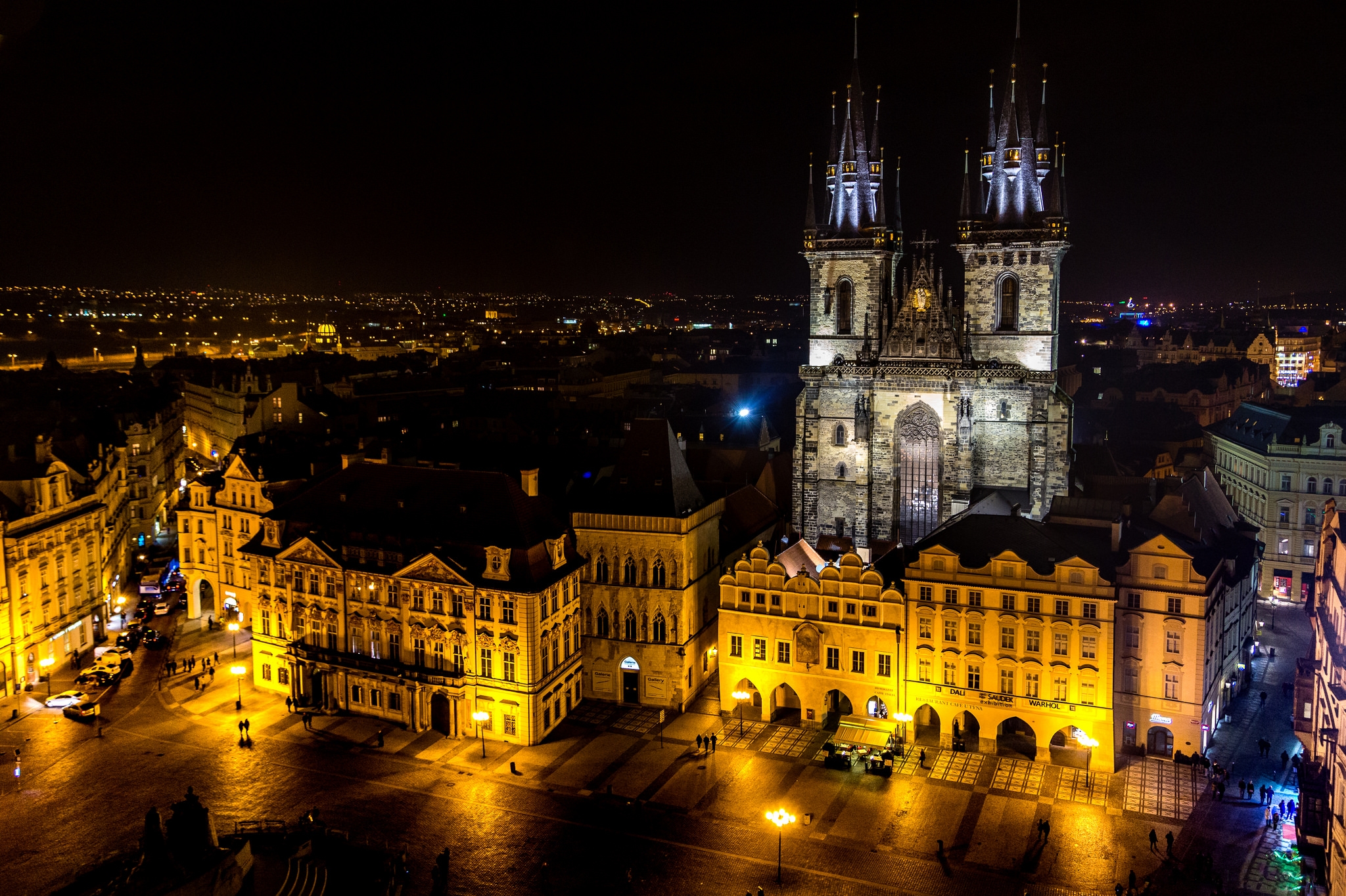 Wallpapers Prague illumination Town Square on the desktop