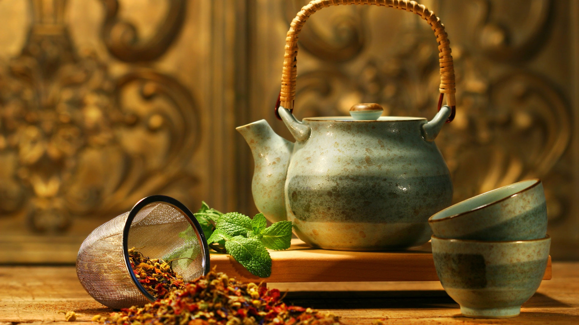 Керамический чайный набор для травяного чая