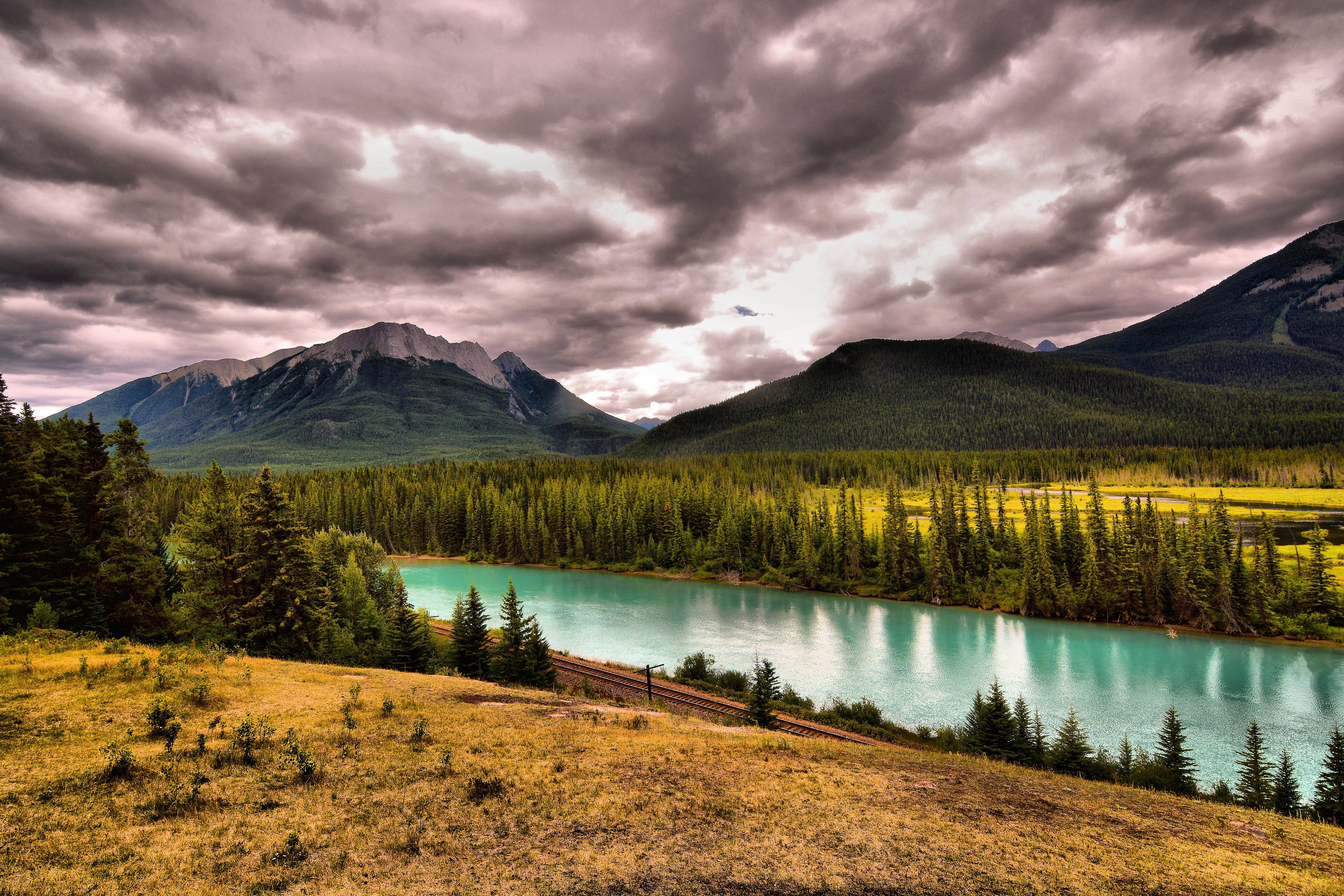 Обои Banff national park Canadian Rockies Alberta Bow River на рабочий стол