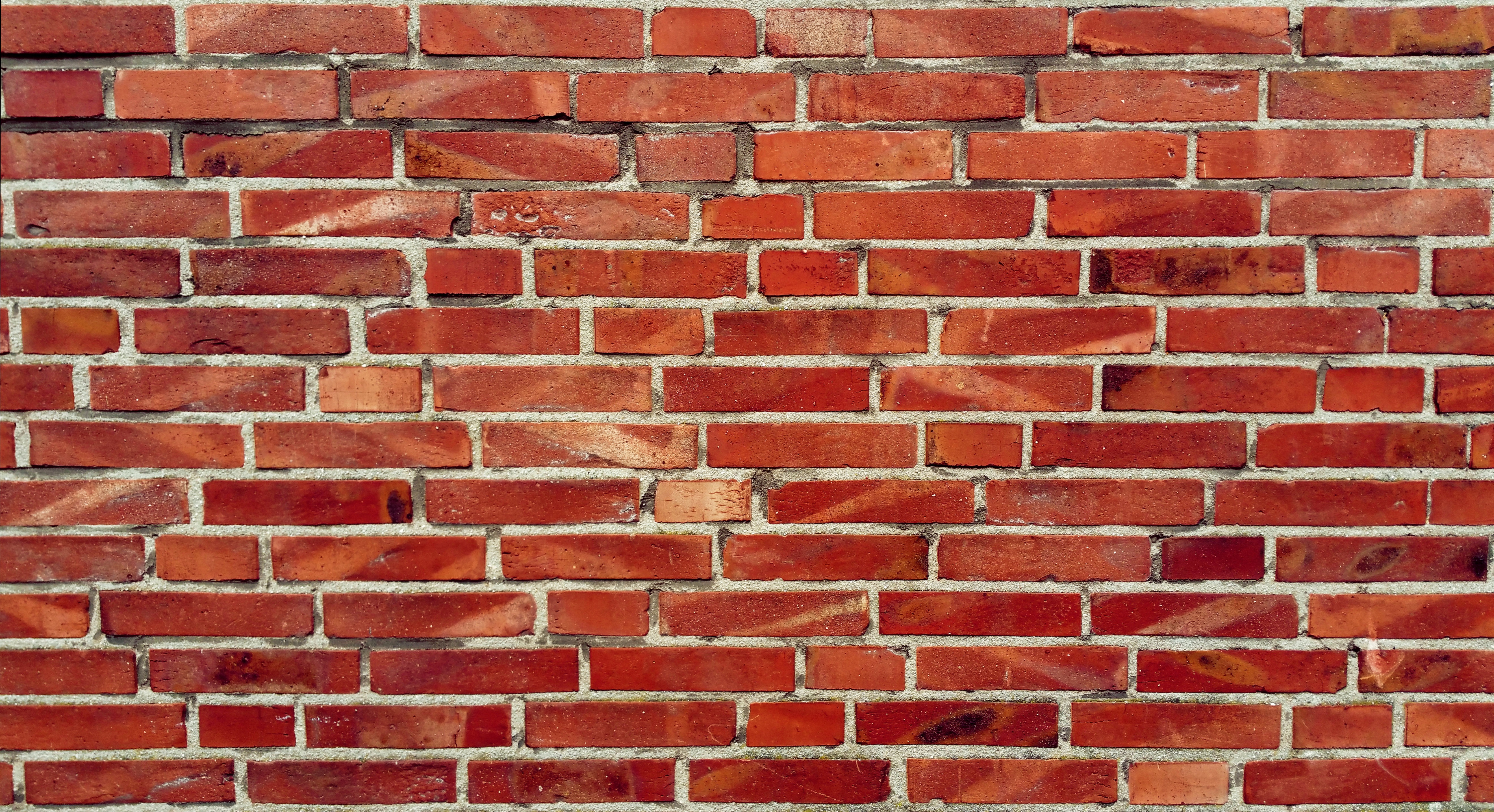 Free photo Long red brick wall