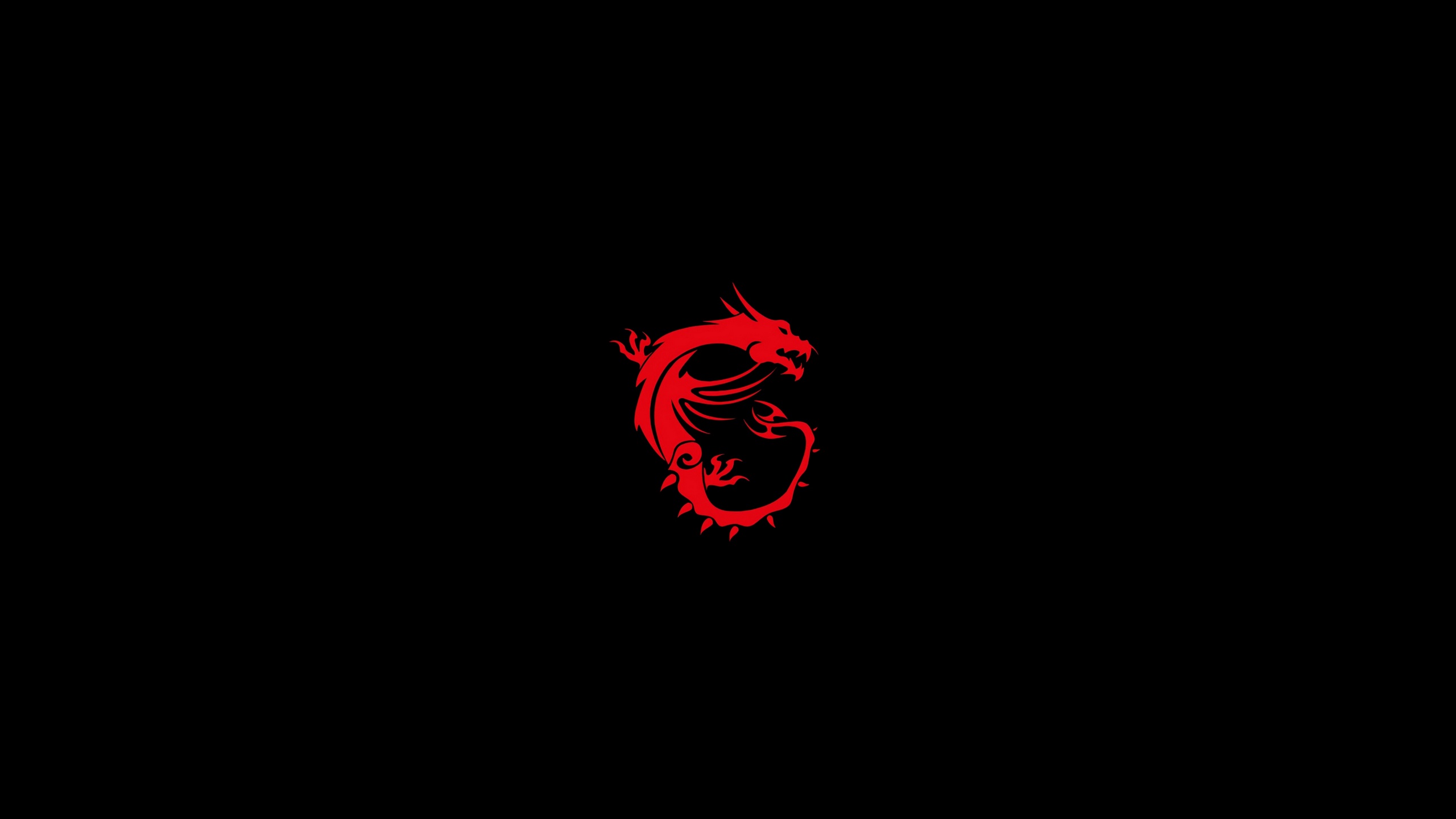 Free photo MSI dragon logo on black background