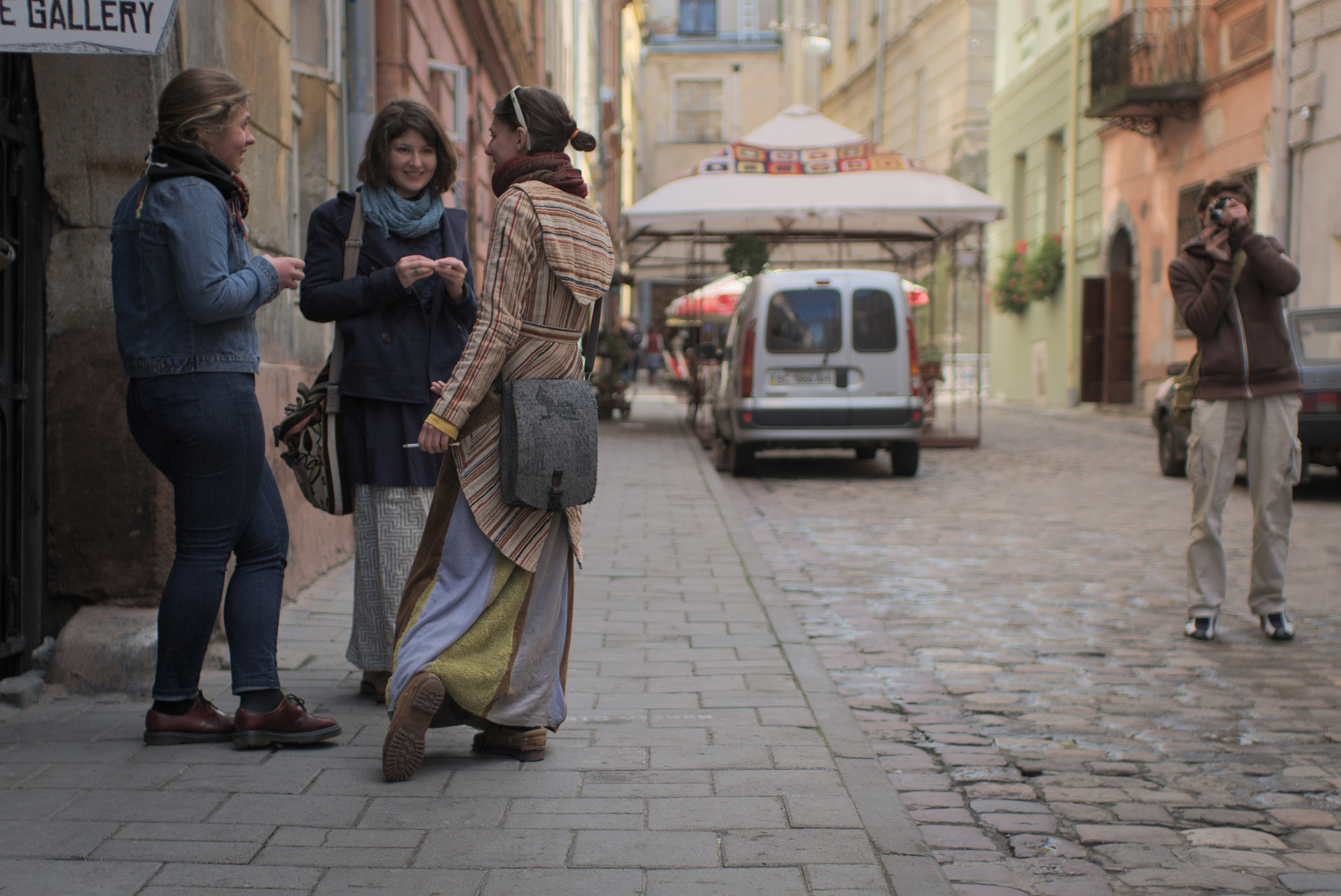 Wallpapers people street road on the desktop