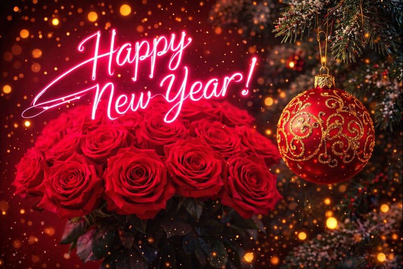 Бесплатная открытка Поздравляю всех с новым годом!