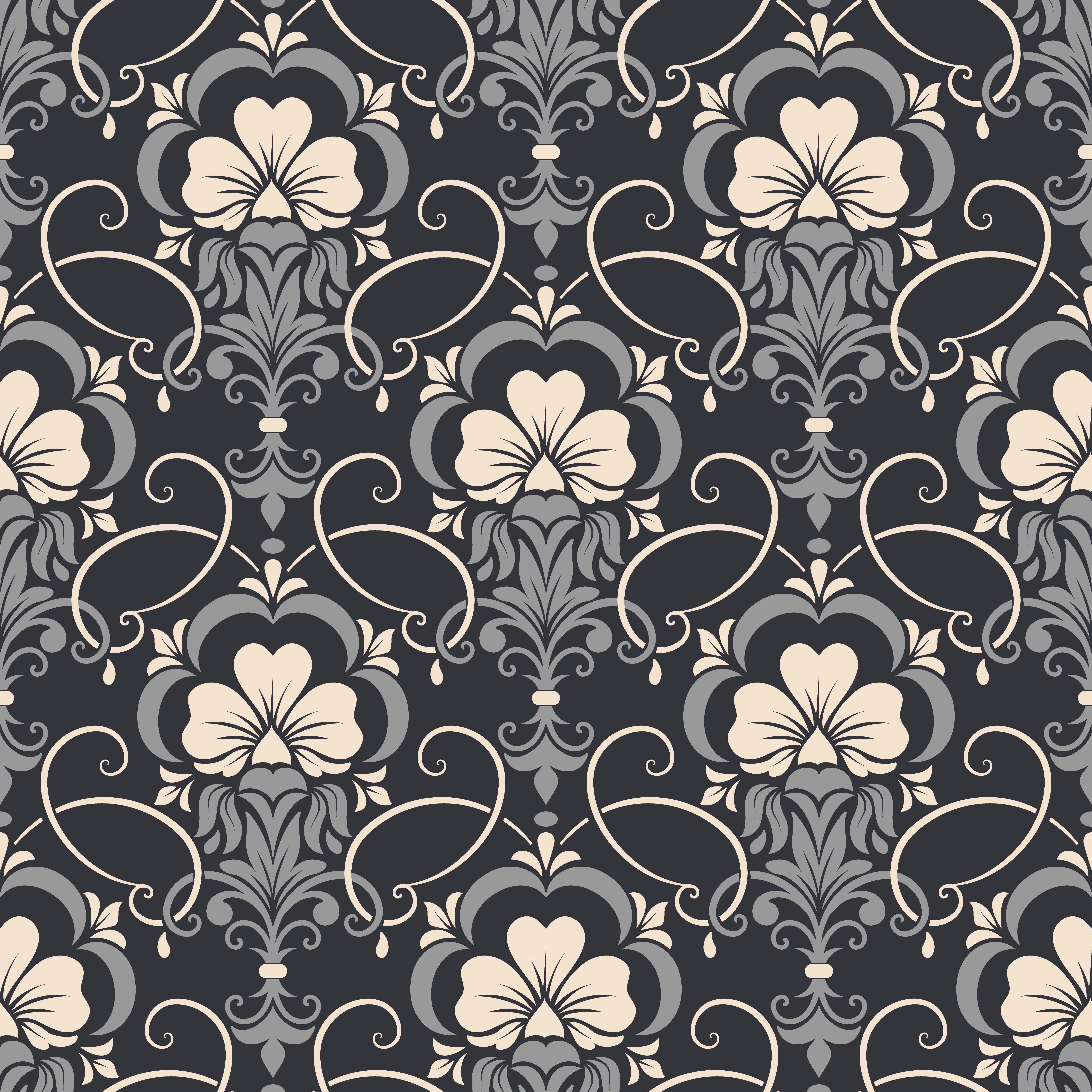 Wallpapers ornament flowers retro on the desktop