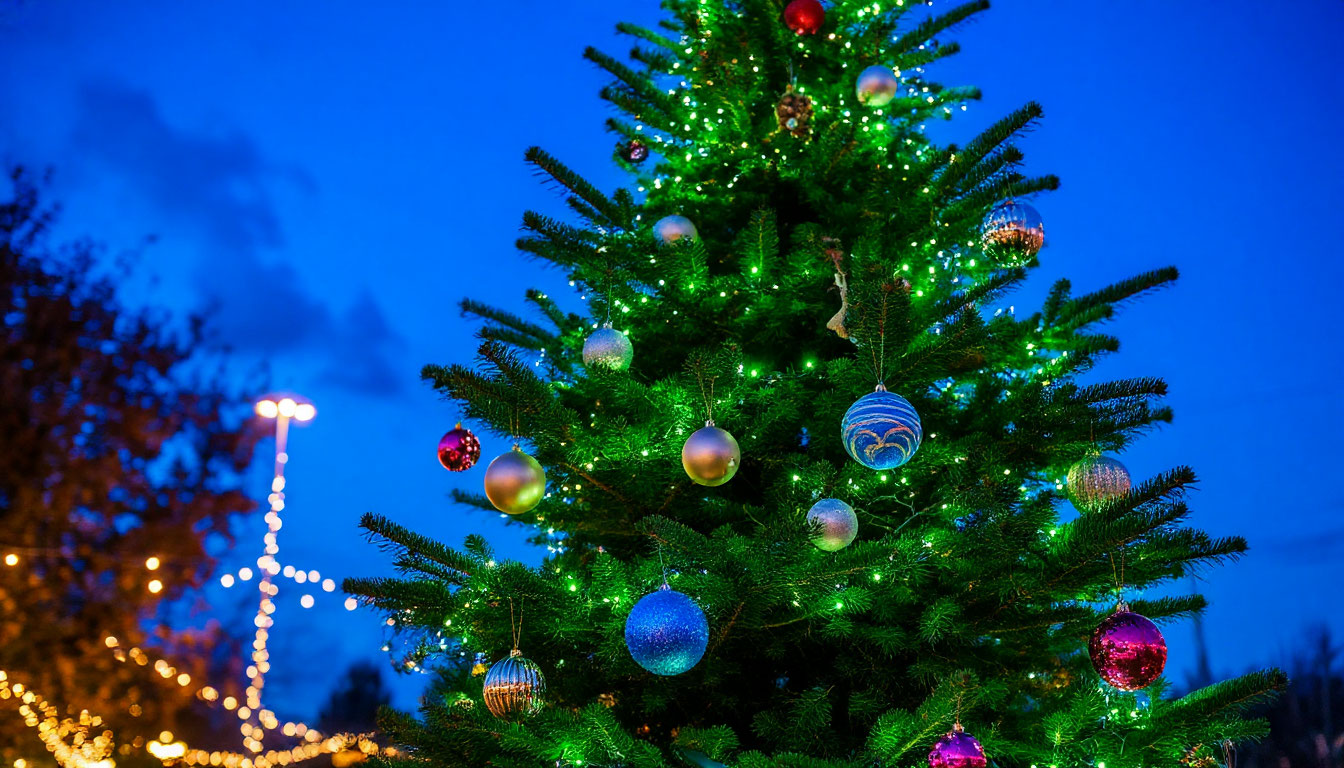 Бесплатная открытка Шикарная новогодняя елка.