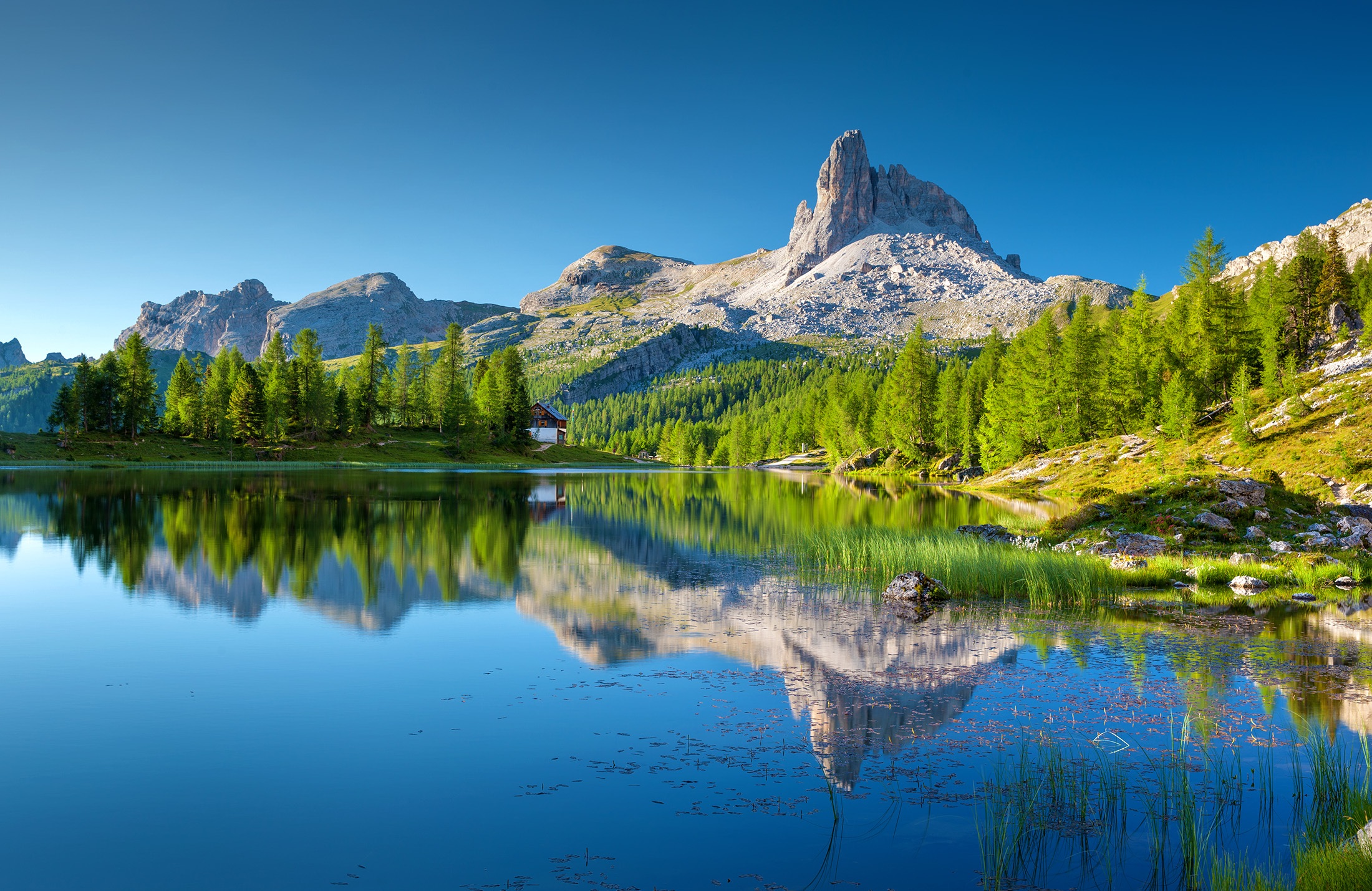 Wallpapers lake federa bergsee dolomite on the desktop