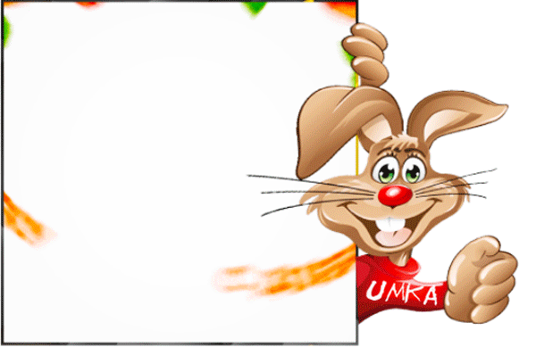 Free postcard The painted rabbit