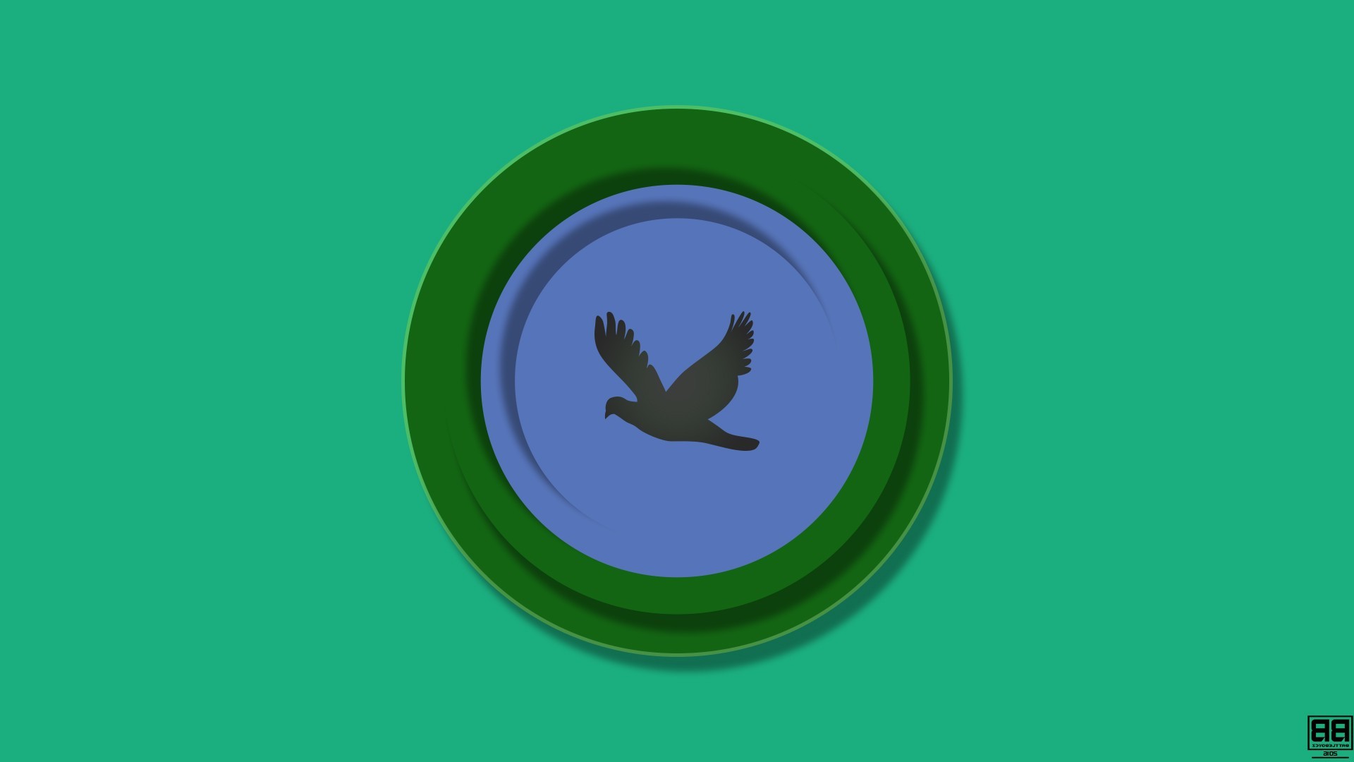 Wallpapers illustration birds shadow on the desktop