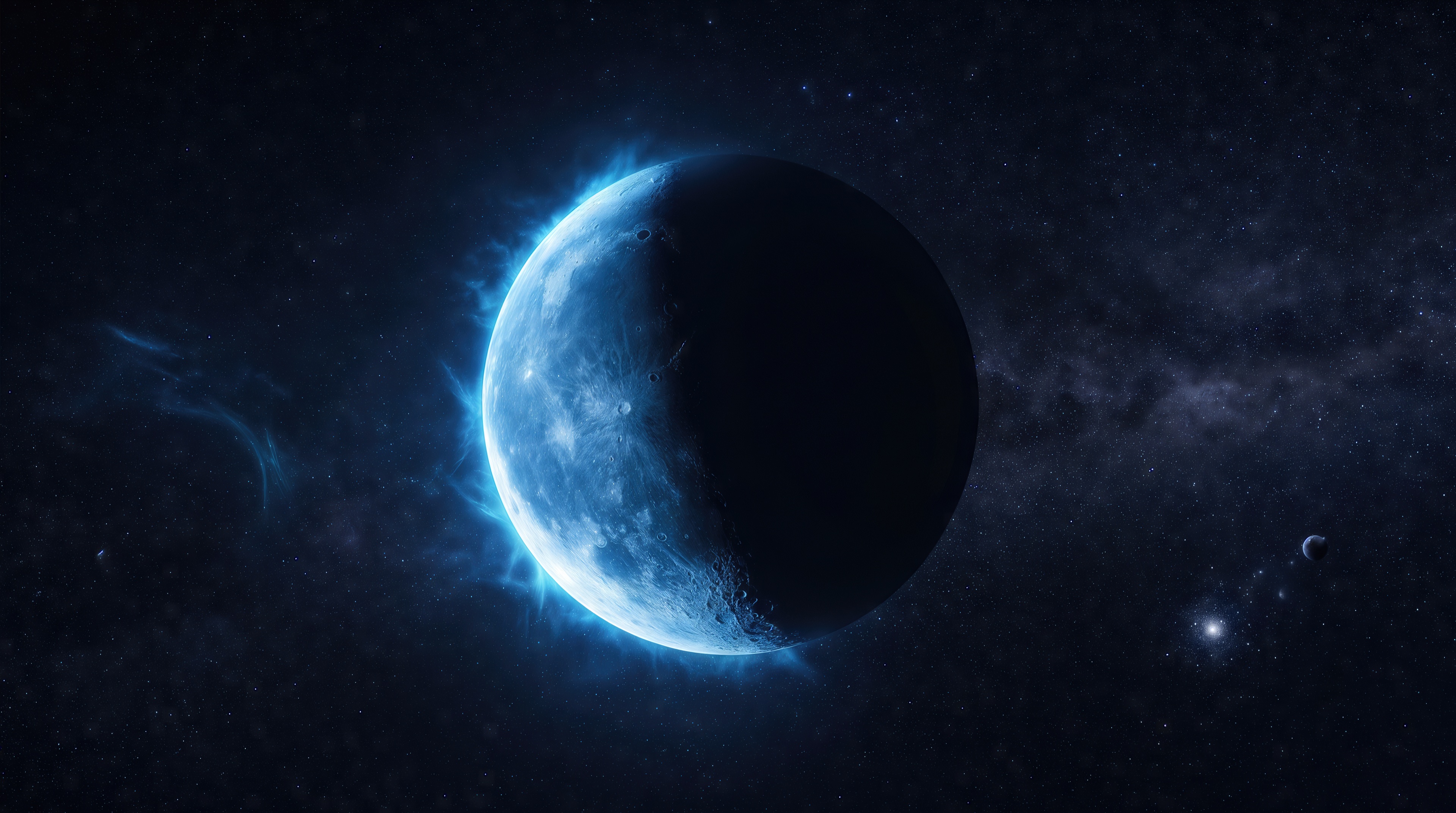 Wallpapers space planet a moon on the desktop