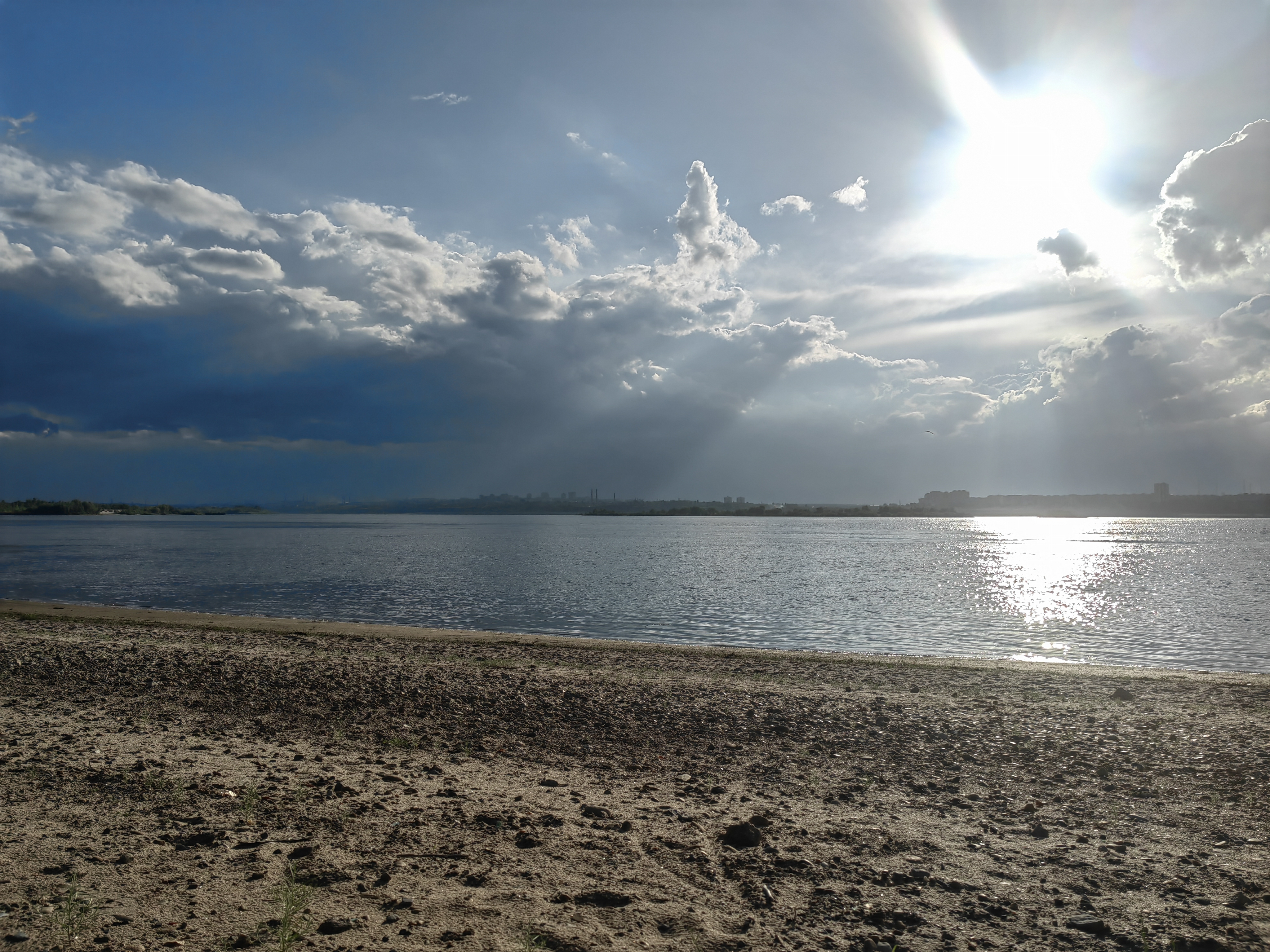 伏尔加河，海滩