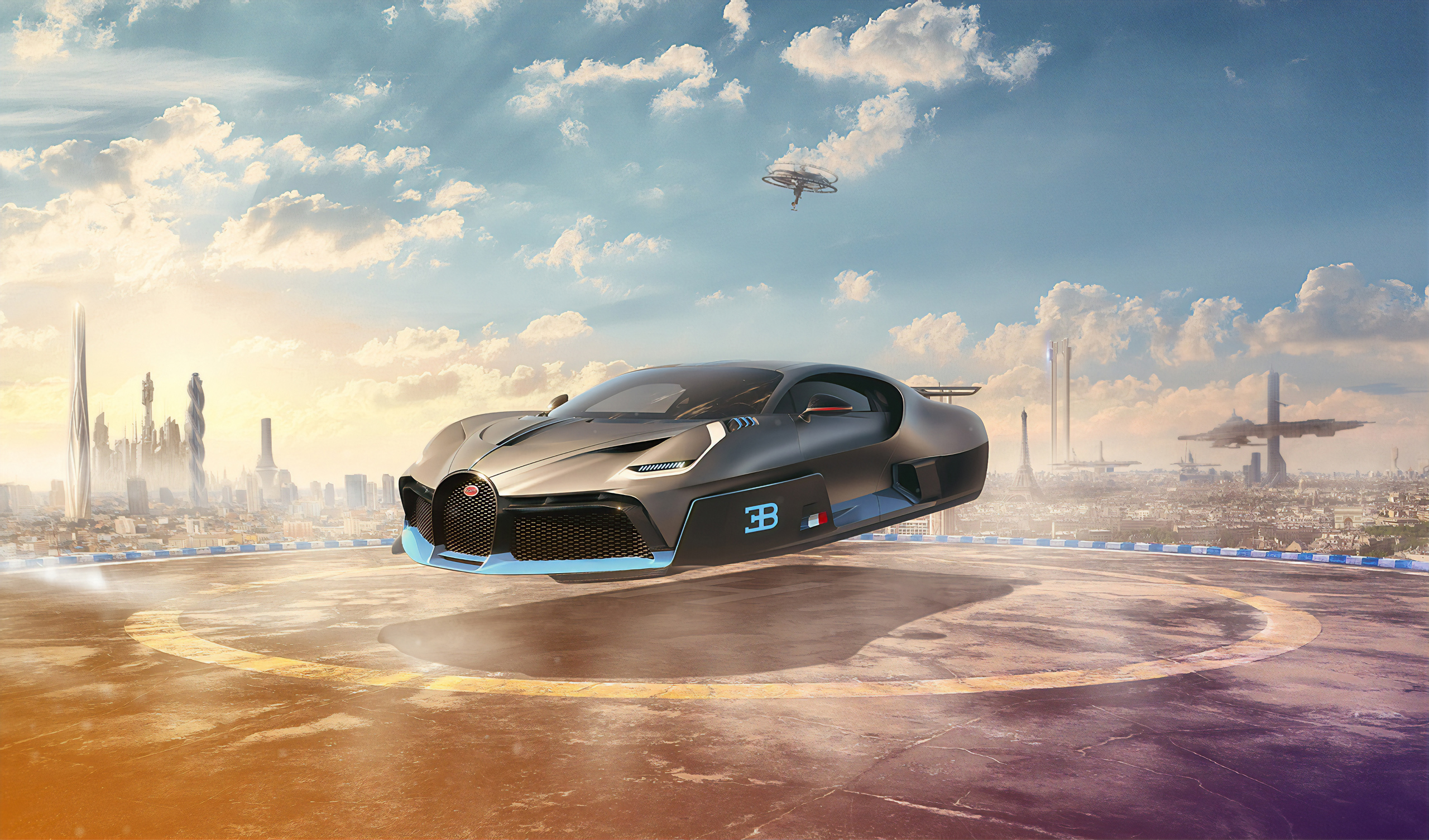 Wallpapers Bugatti cars computer graphics on the desktop