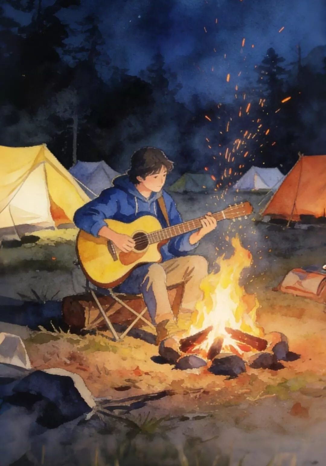 Бесплатное фото Песни под гитару