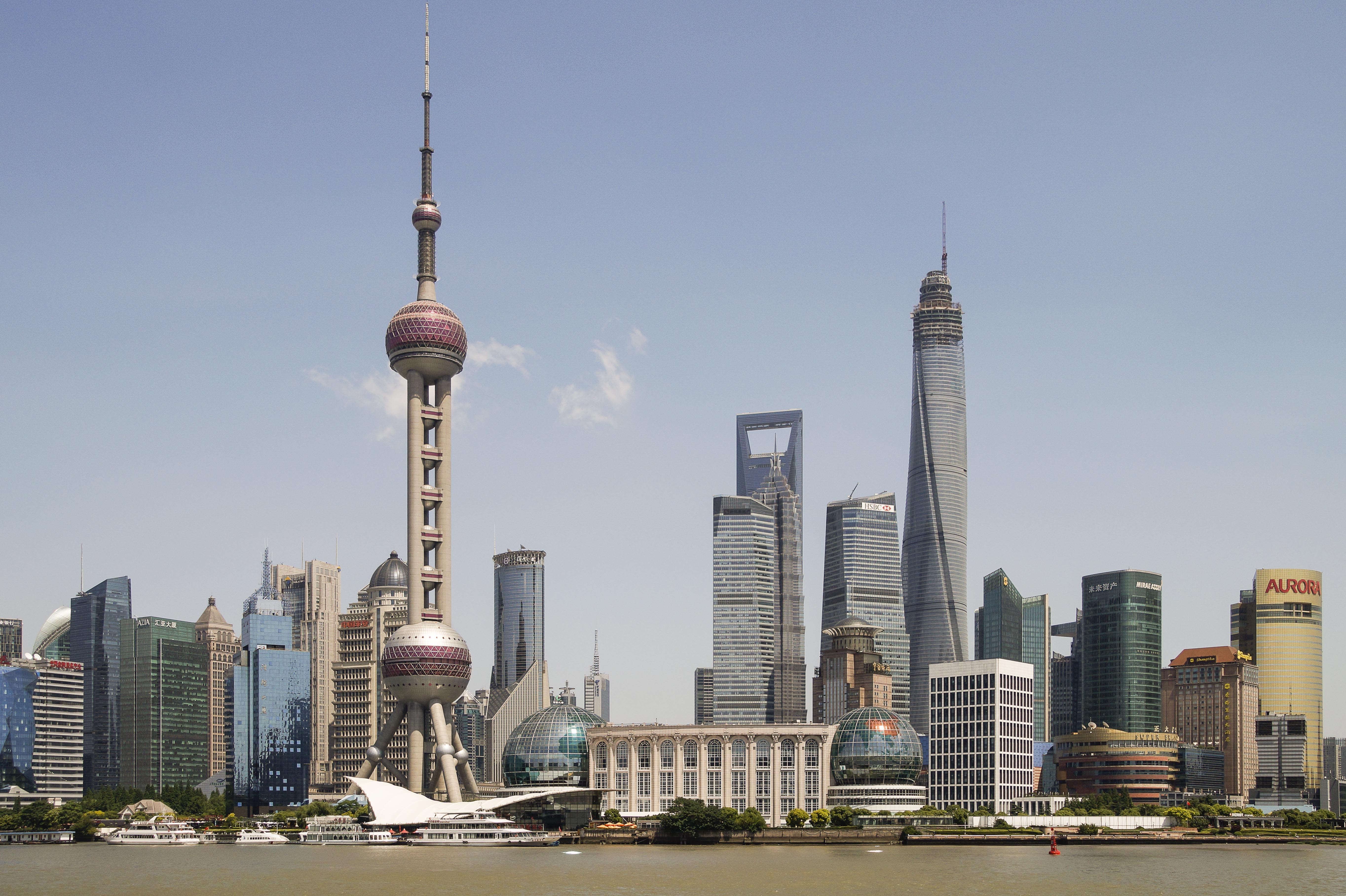 Free photo Skyscrapers in China with a TV tower