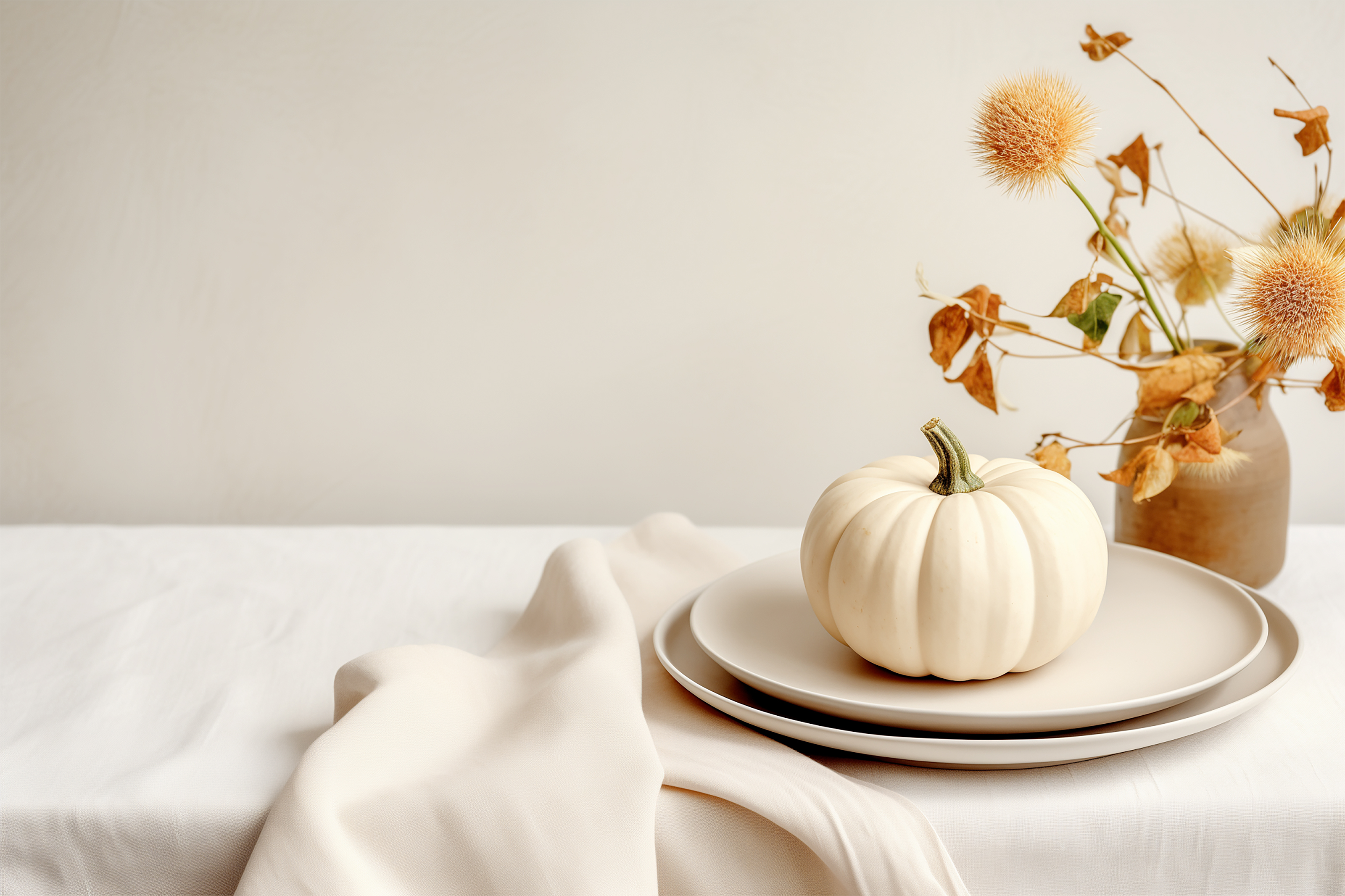 Free photo White pumpkin on a plate