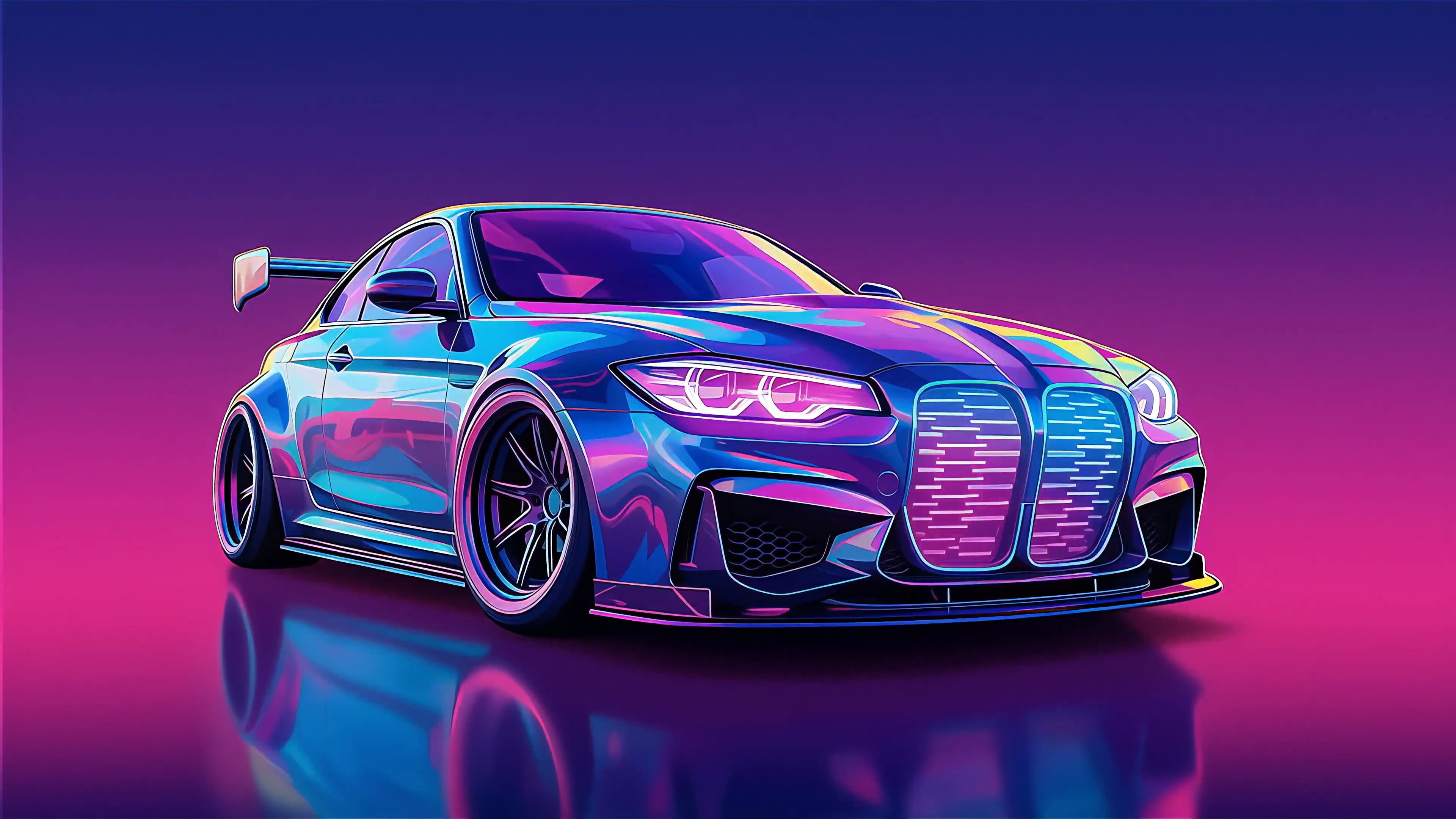 Бесплатное видео Красочные эстетичные обои BMW Concept