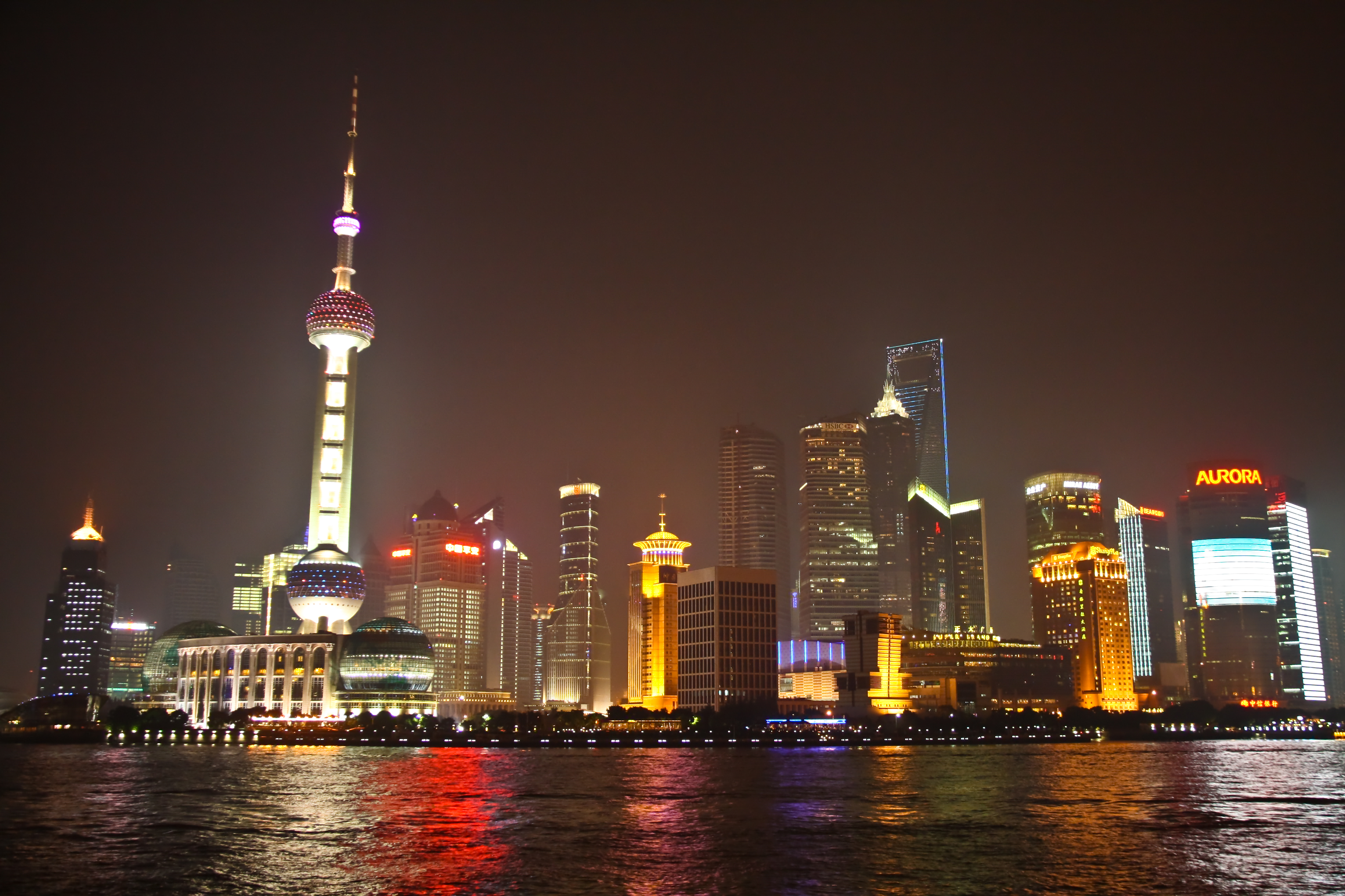 桌面上的壁纸照明 城市 市容