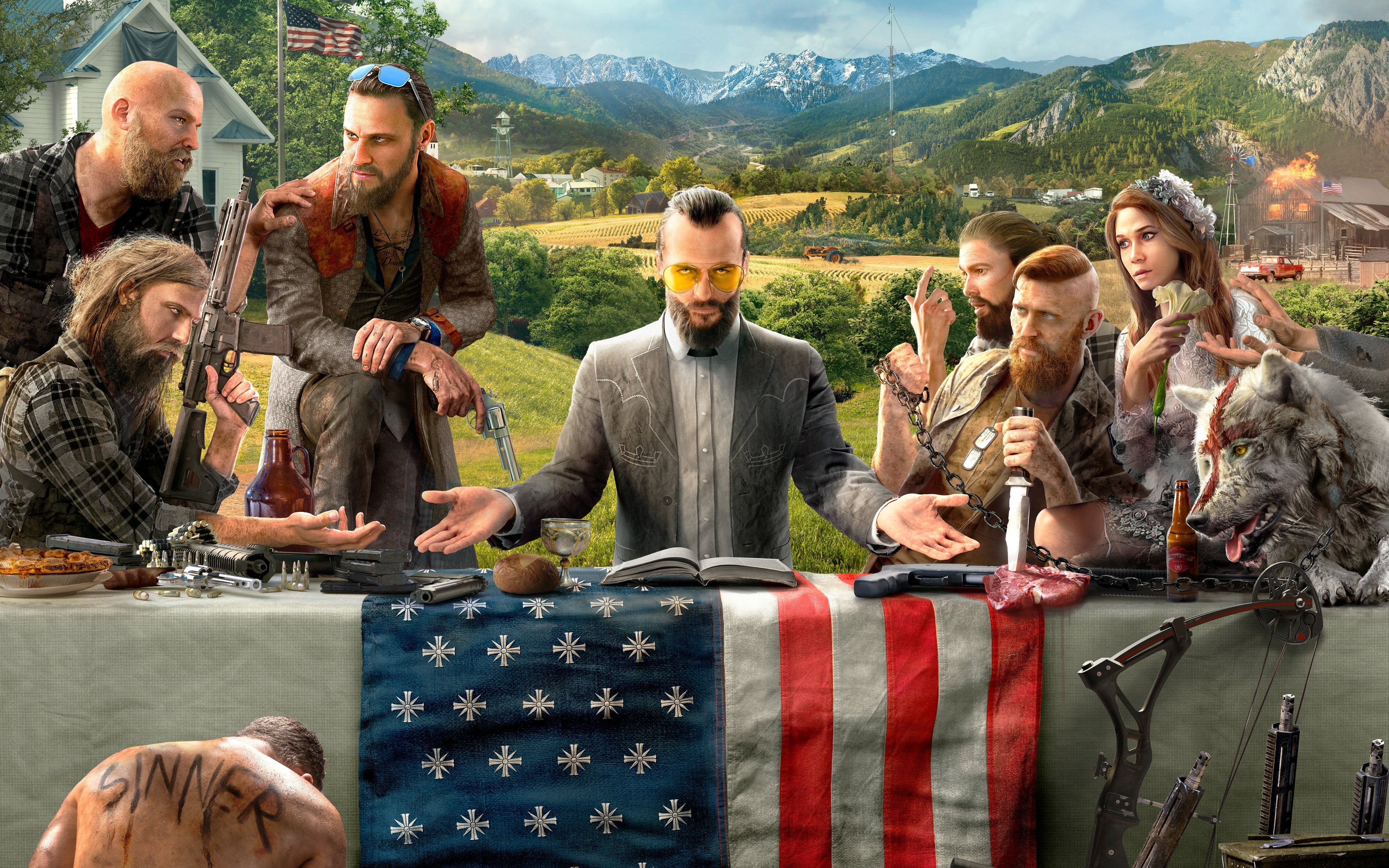 Обои компьютерная игра обои far cry 5 произведение искусства на рабочий стол