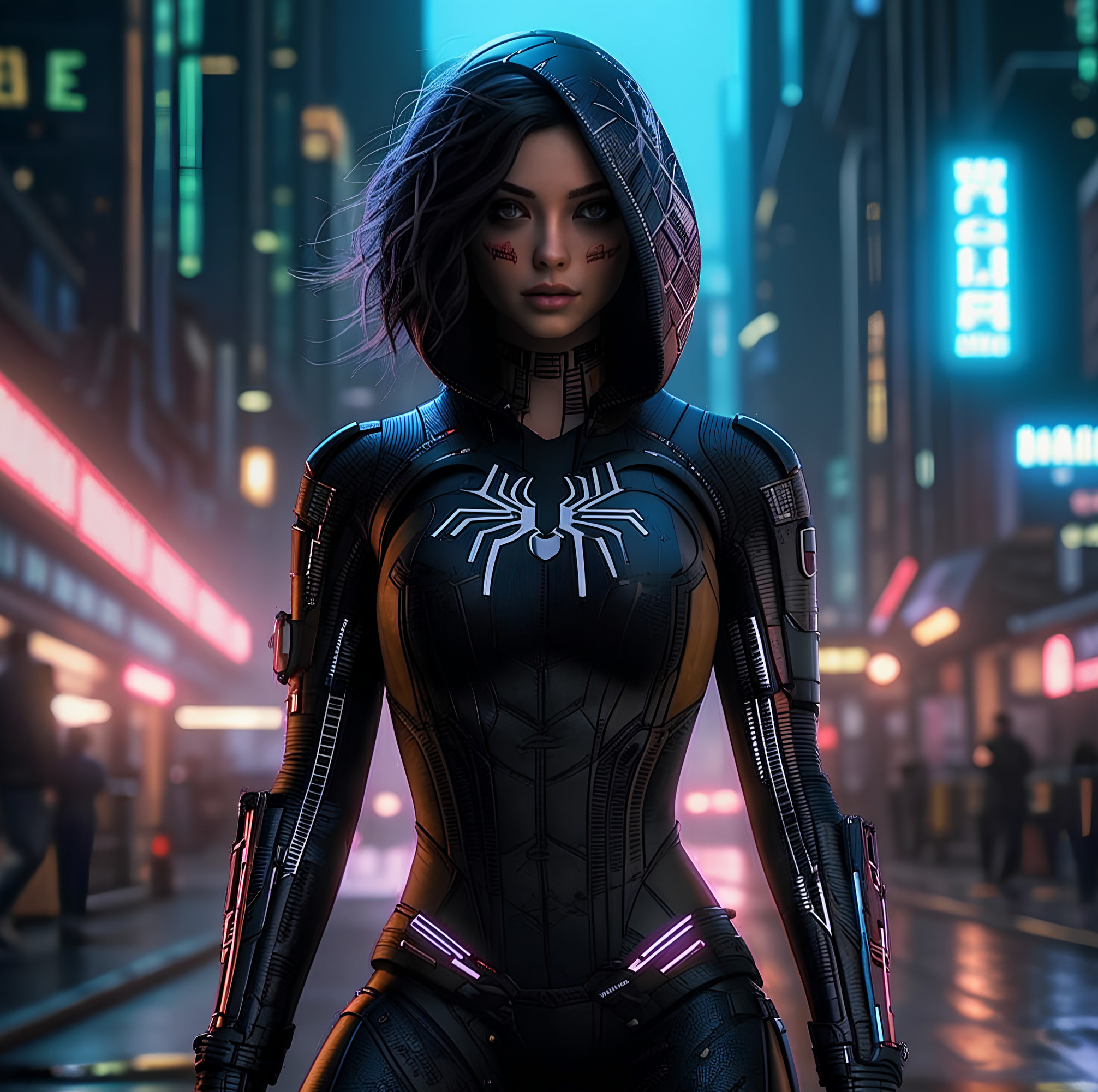 Free photo Spider-Man girl