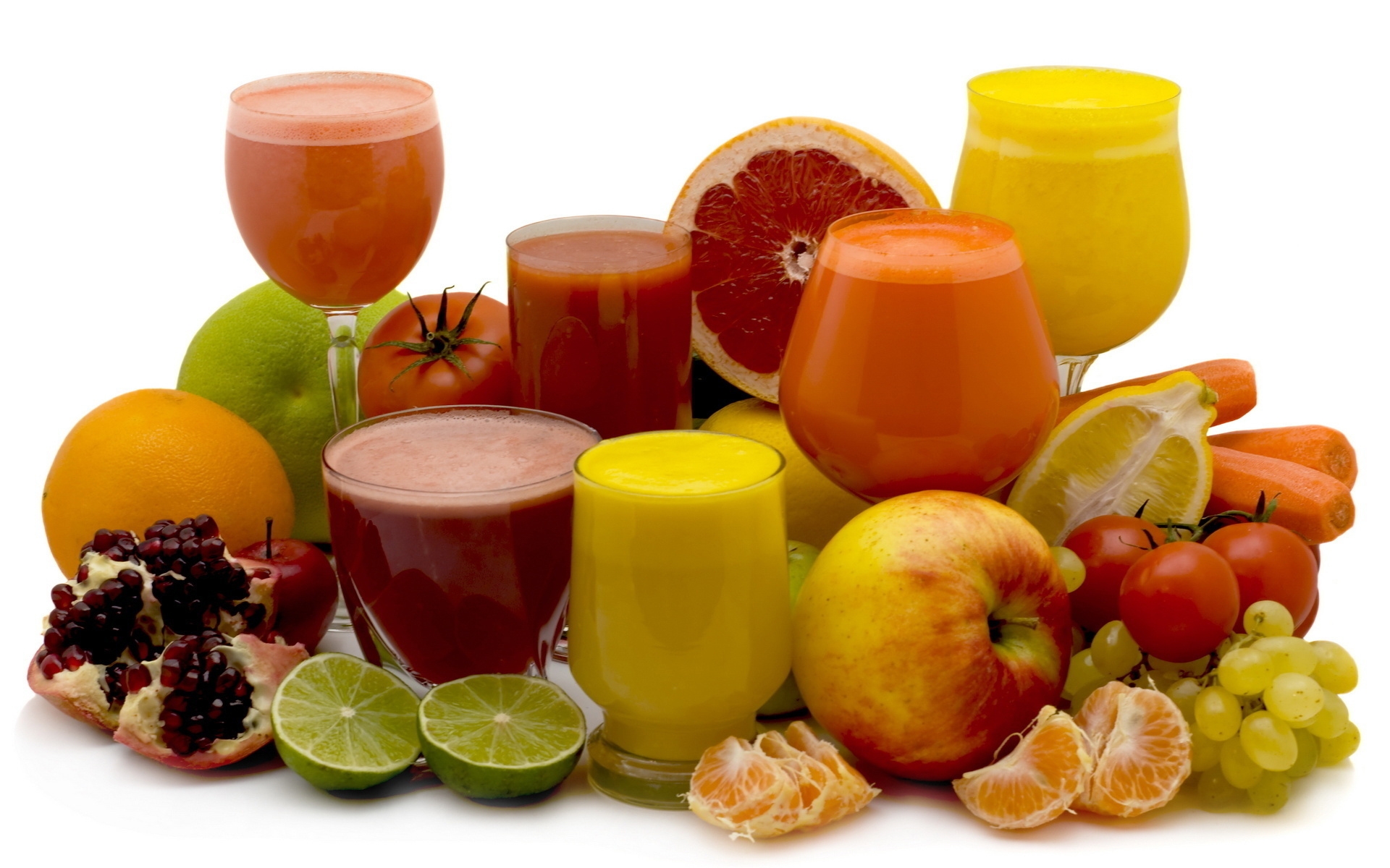 Wallpapers wallpaper fruits juice glass on the desktop