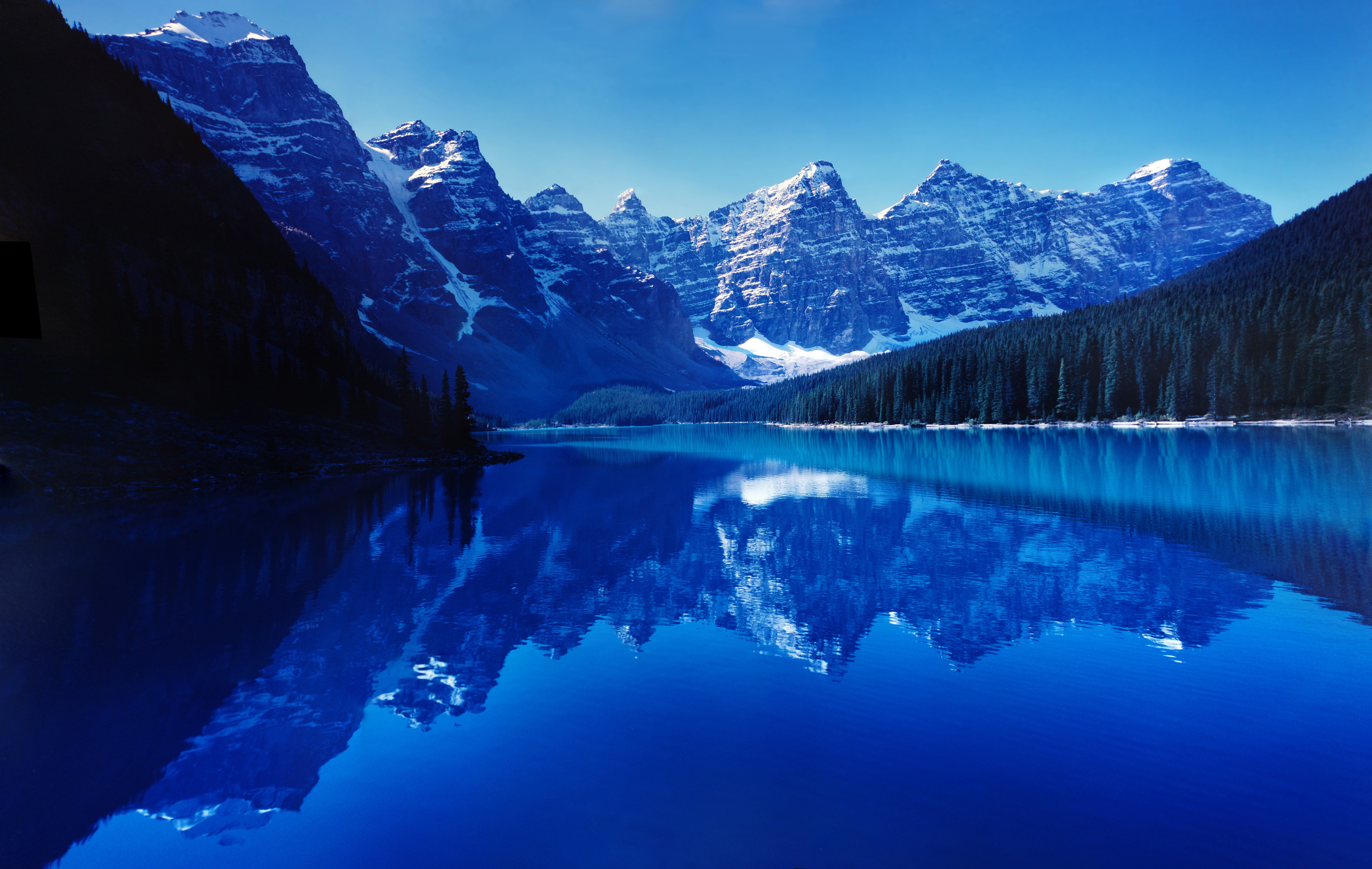 Wallpapers crater lake Alberta moraine lake on the desktop