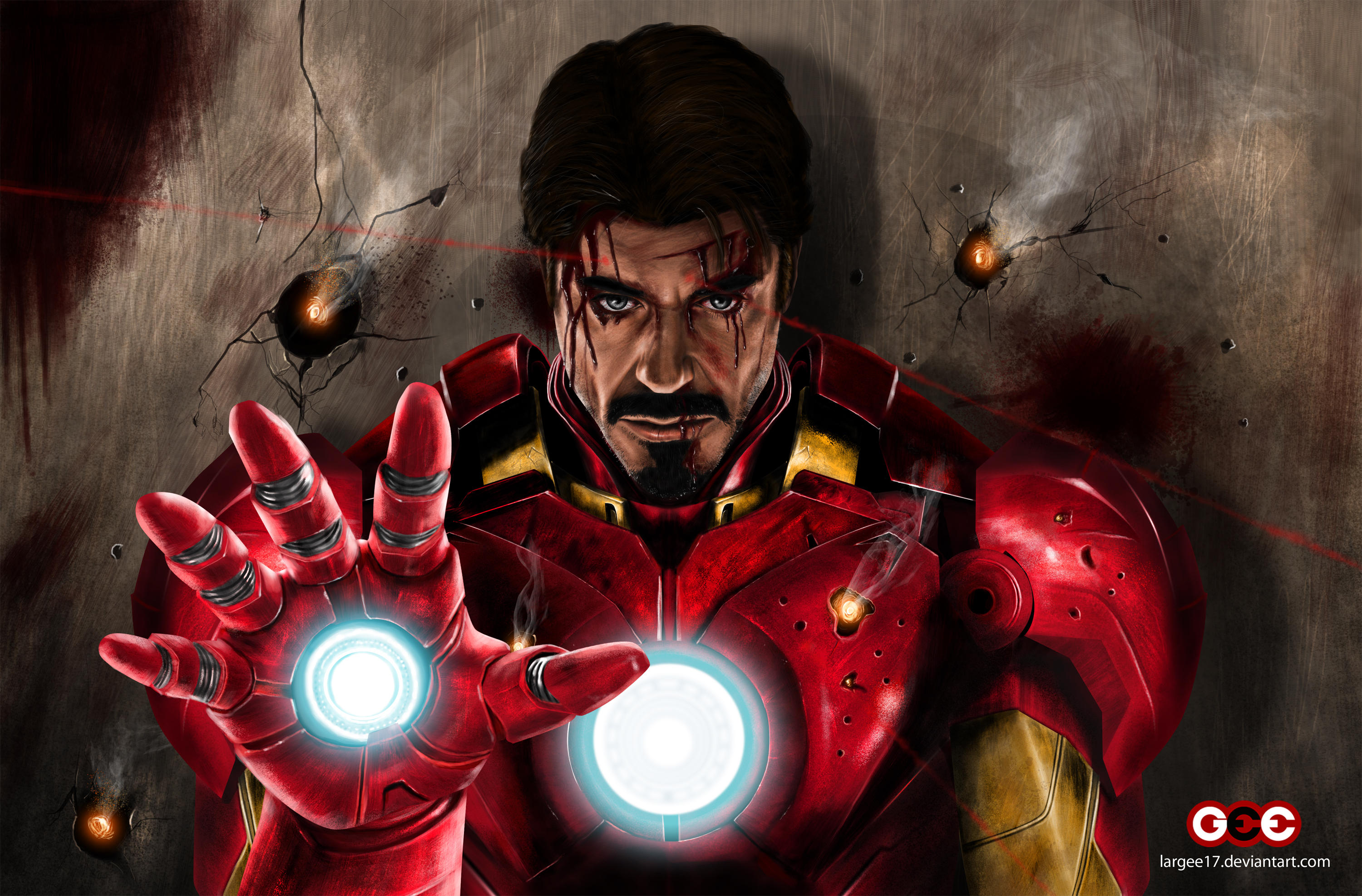 Wallpapers Iron Man men figure on the desktop