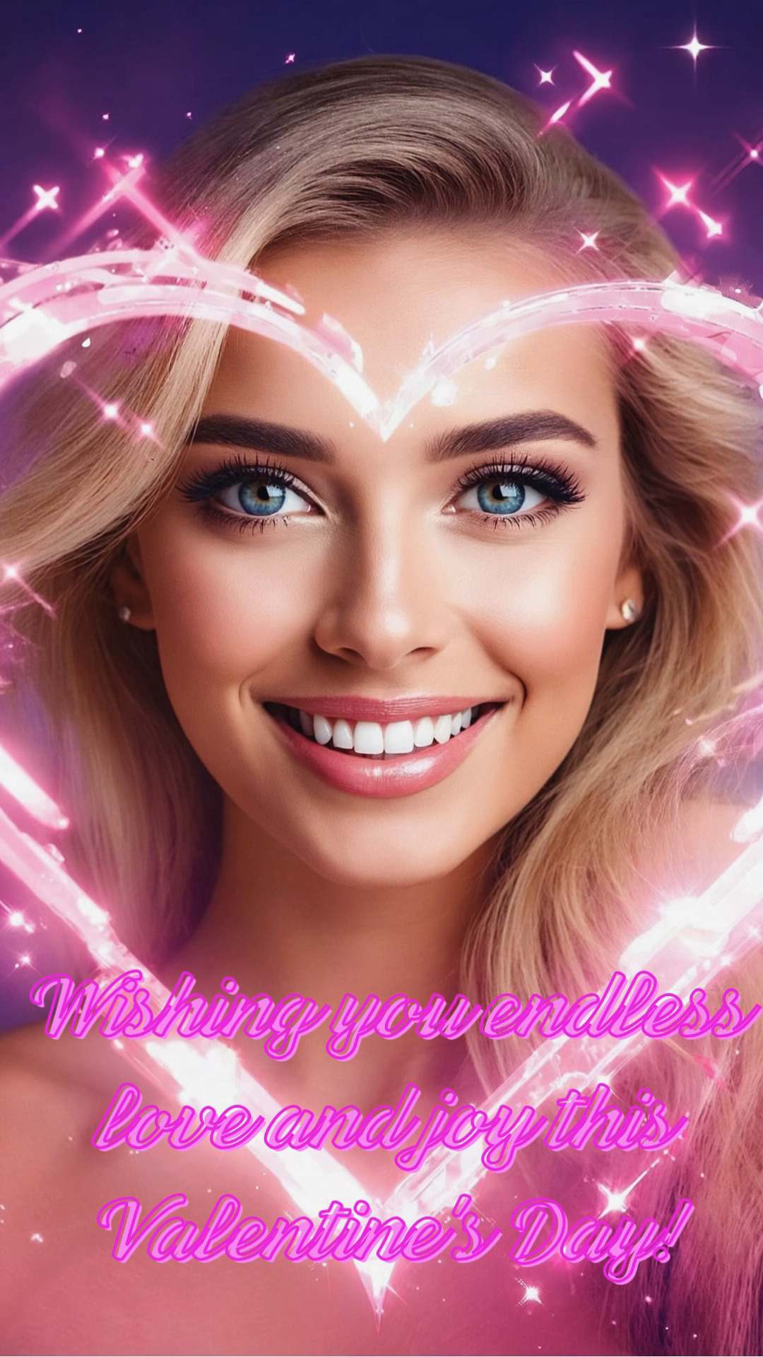 Бесплатная открытка Молодая : Желаю тебе бесконечной любви и радости в этот День Святого Валентина!